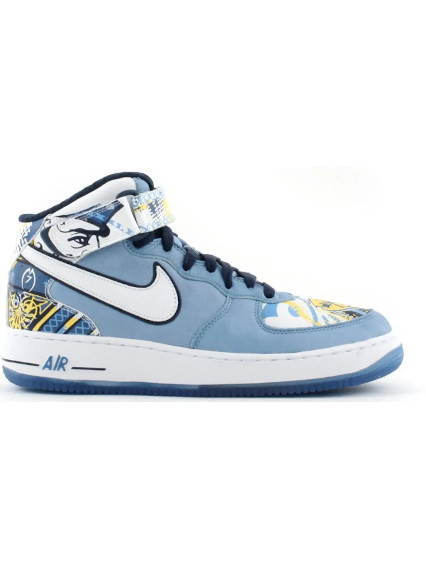 Мужские кроссовки Lifestyle с принтом Nike Air Force 1 Mid Nike — изображение 1 из 1, синий/белый-темно-синий