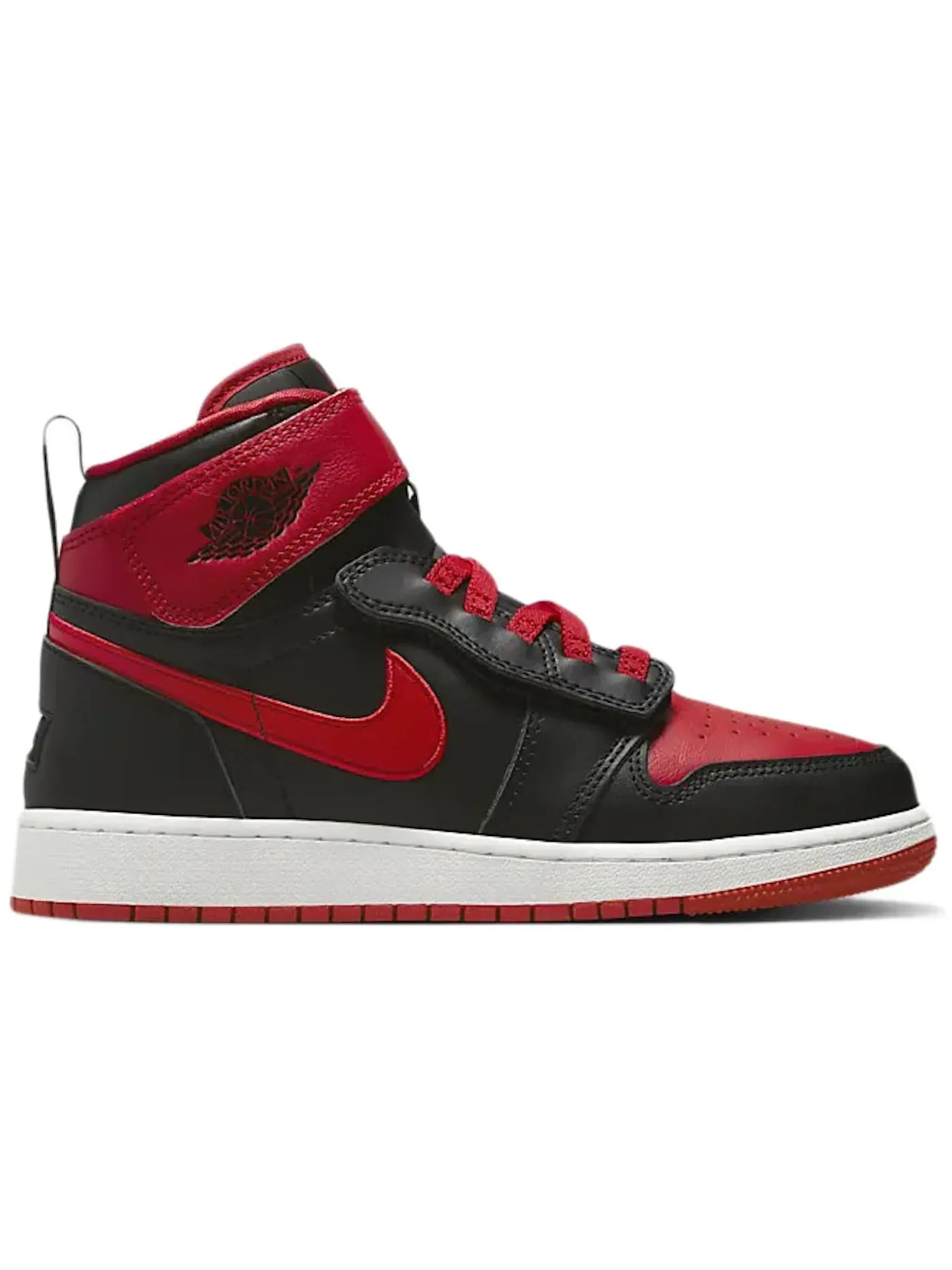 Детские кроссовки с высокой посадкой Jordan 1 High FlyEase Jordan — изображение 1 из 1, черный/белый/красный