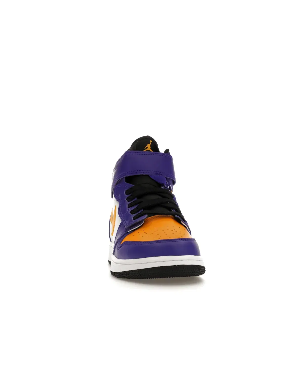 Детские кроссовки для девочек без шнурков Jordan 1 High FlyEase Jordan — изображение 2 из 4, темный/белый/черный