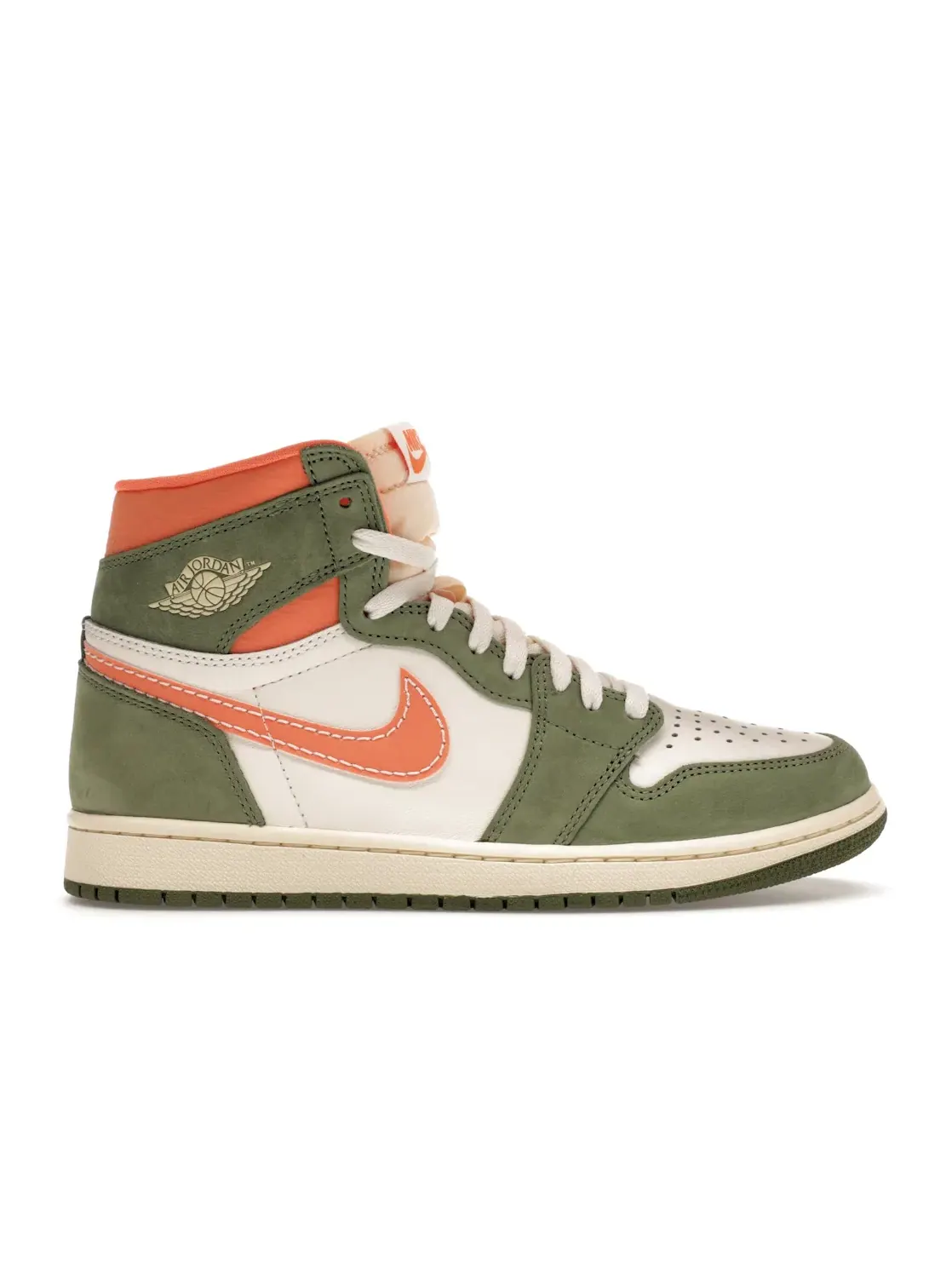 Мужские кроссовки с принтом Jordan 1 High OG Jordan — изображение 1 из 4, светлый оливковый-яркий