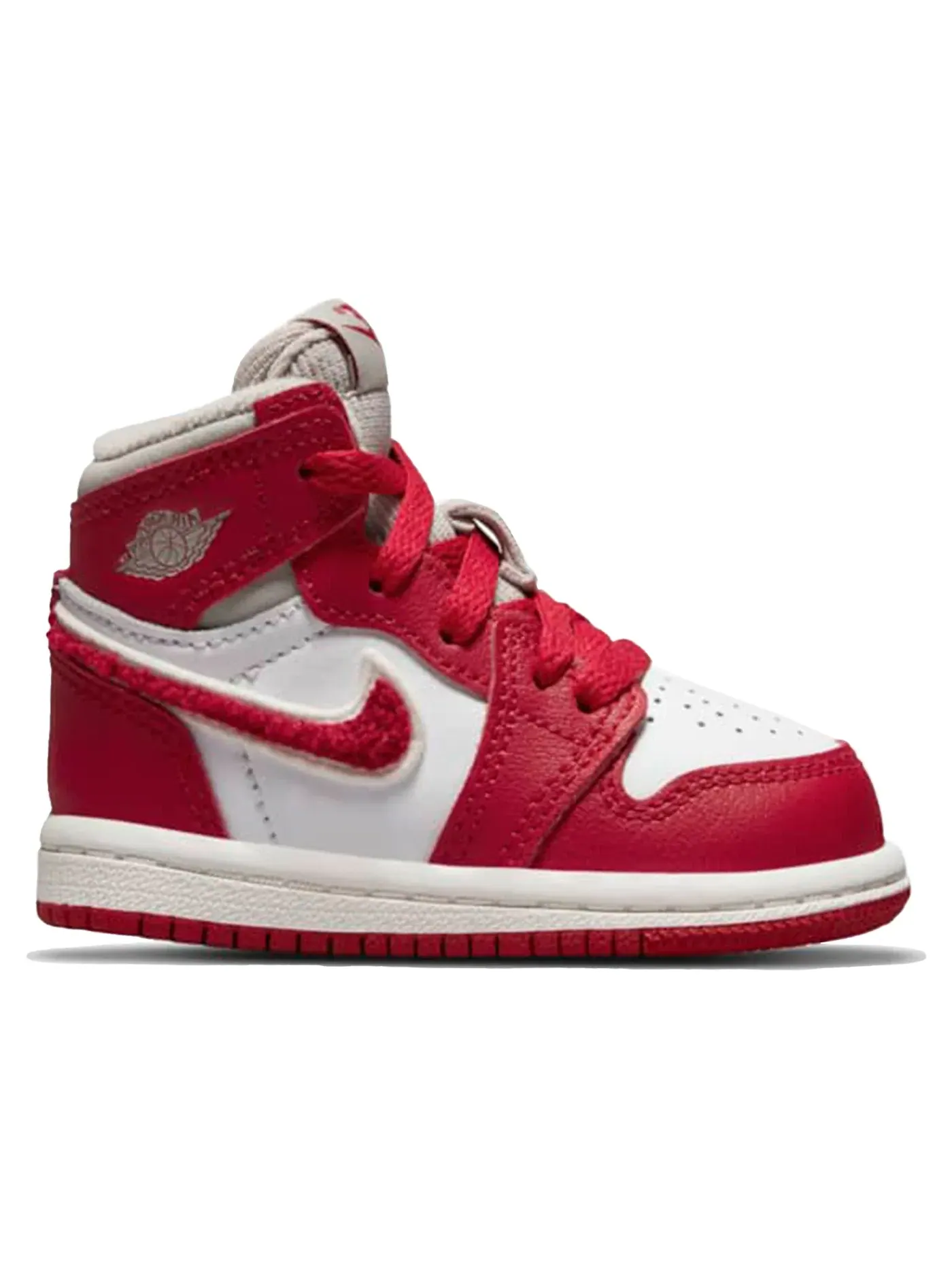 Детские кроссовки для мальчиков с замшевым элементом Jordan 1 Retro High OG Jordan — изображение 1 из 1, светлый/красный