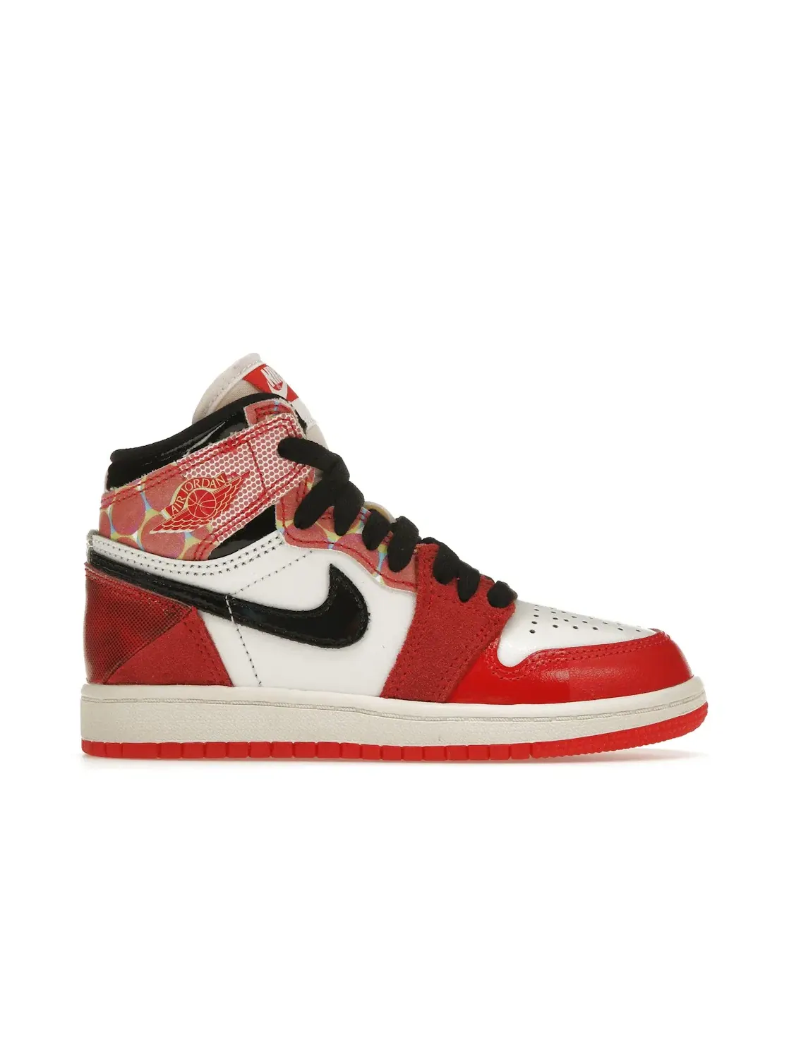 Детские кроссовки высокие с принтом Jordan 1 Retro High OG — изображение 1 из 4, красный/черный/белый