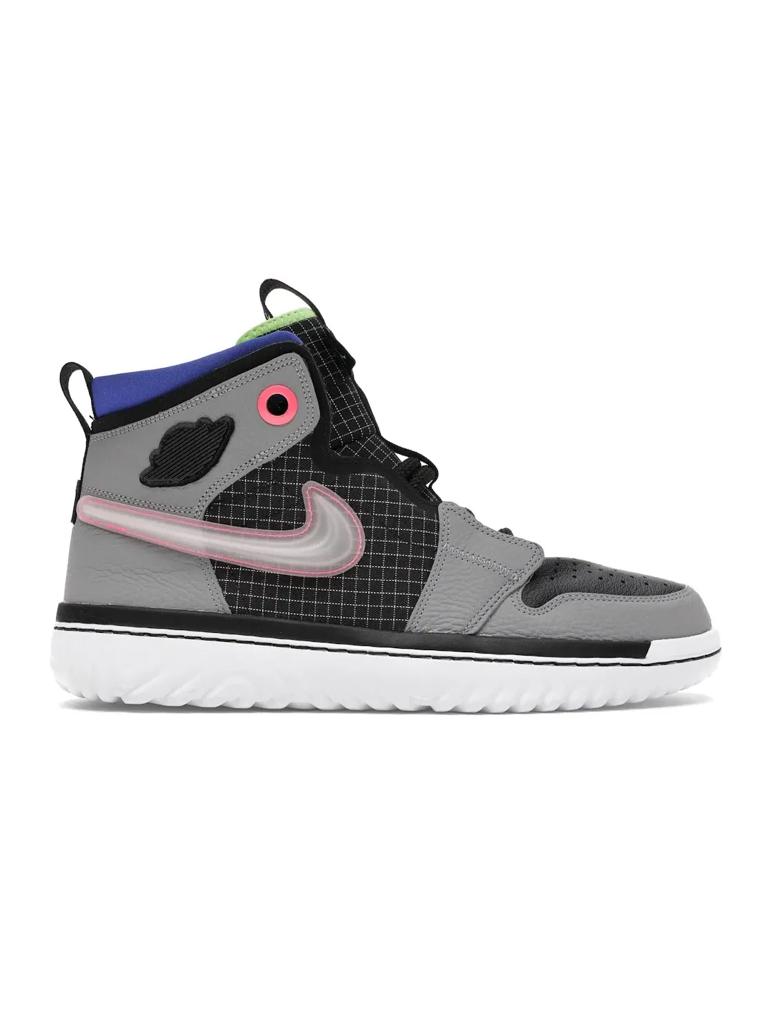 Мужские кроссовки на React-пенe Jordan 1 High React Black Particle Grey — изображение 1 из 4
