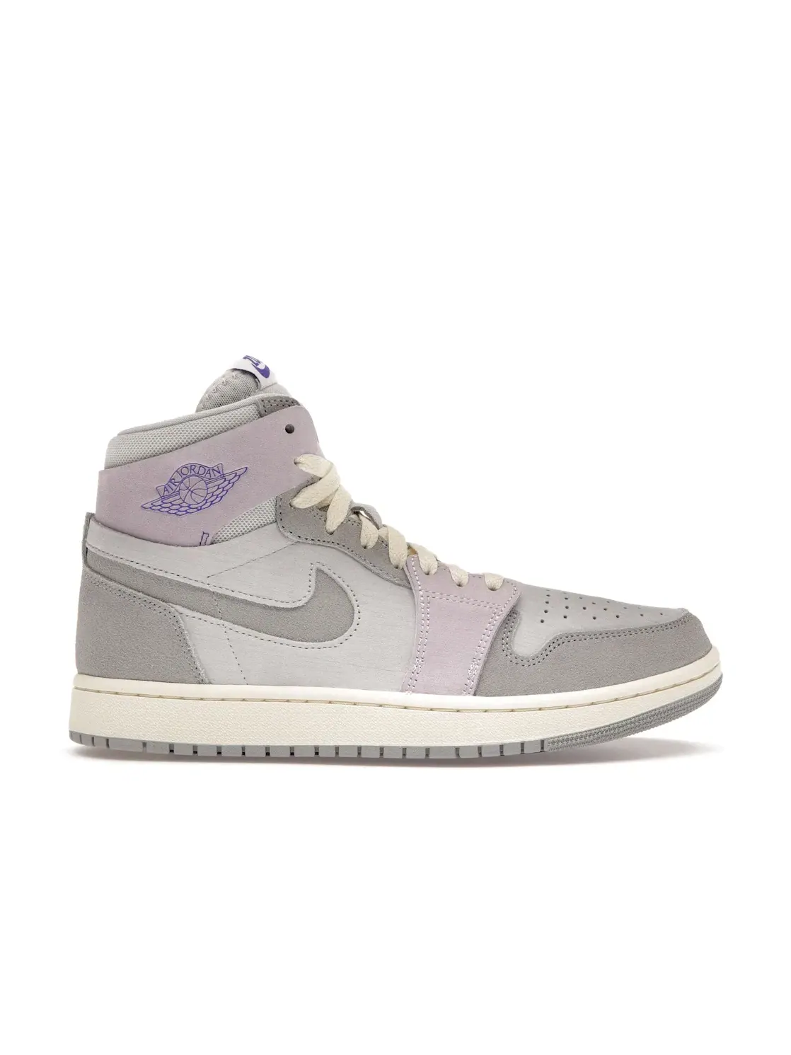 Женские кроссовки с амортизацией Zoom Air Jordan 1 High Zoom Air CMFT 2 Barely Grape — изображение 1 из 4, светлый серый