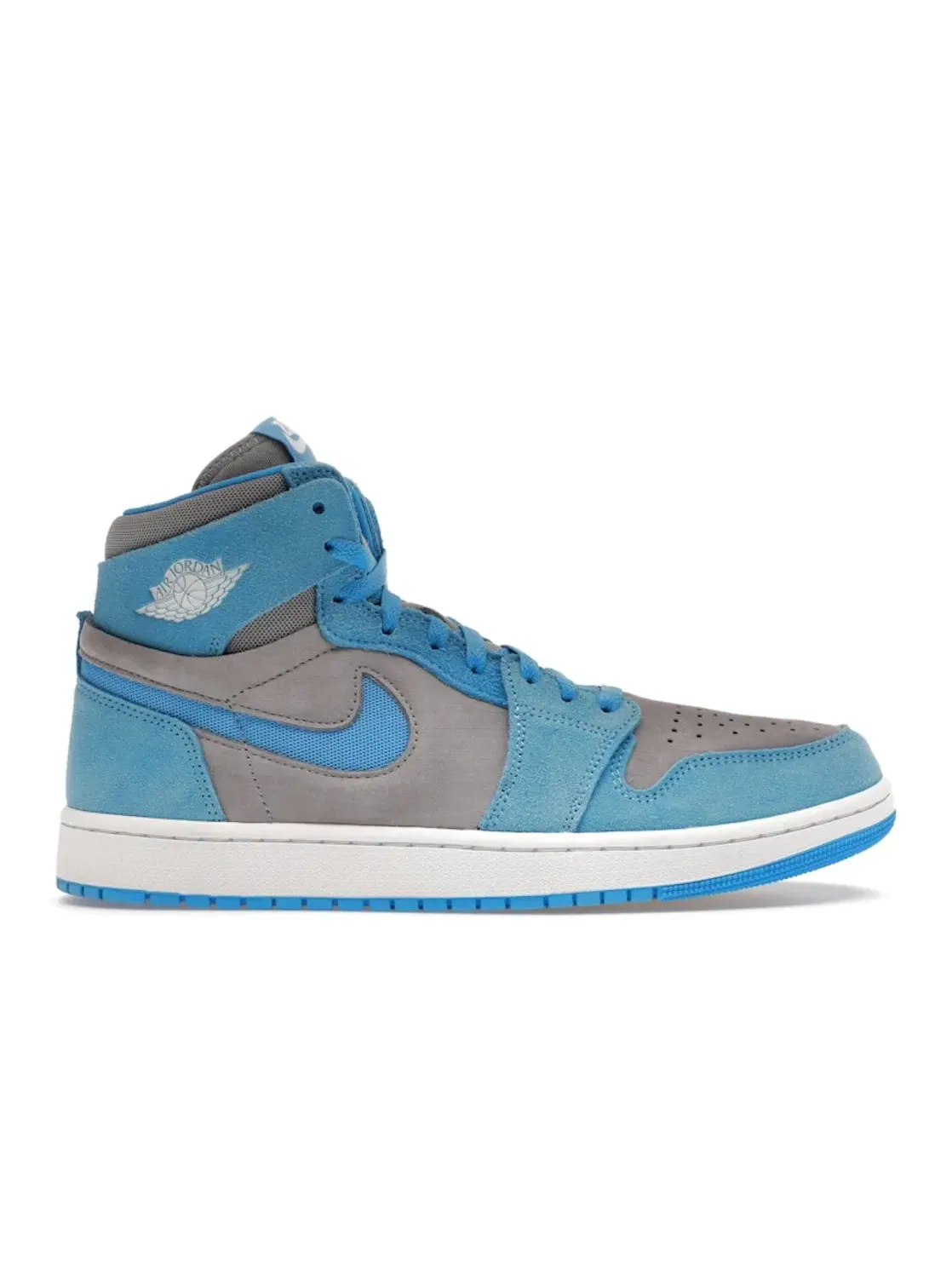 Мужские кроссовки с амортизацией Zoom Air Jordan 1 High Zoom Air CMFT 2 — изображение 1 из 4, серый/синий/белый