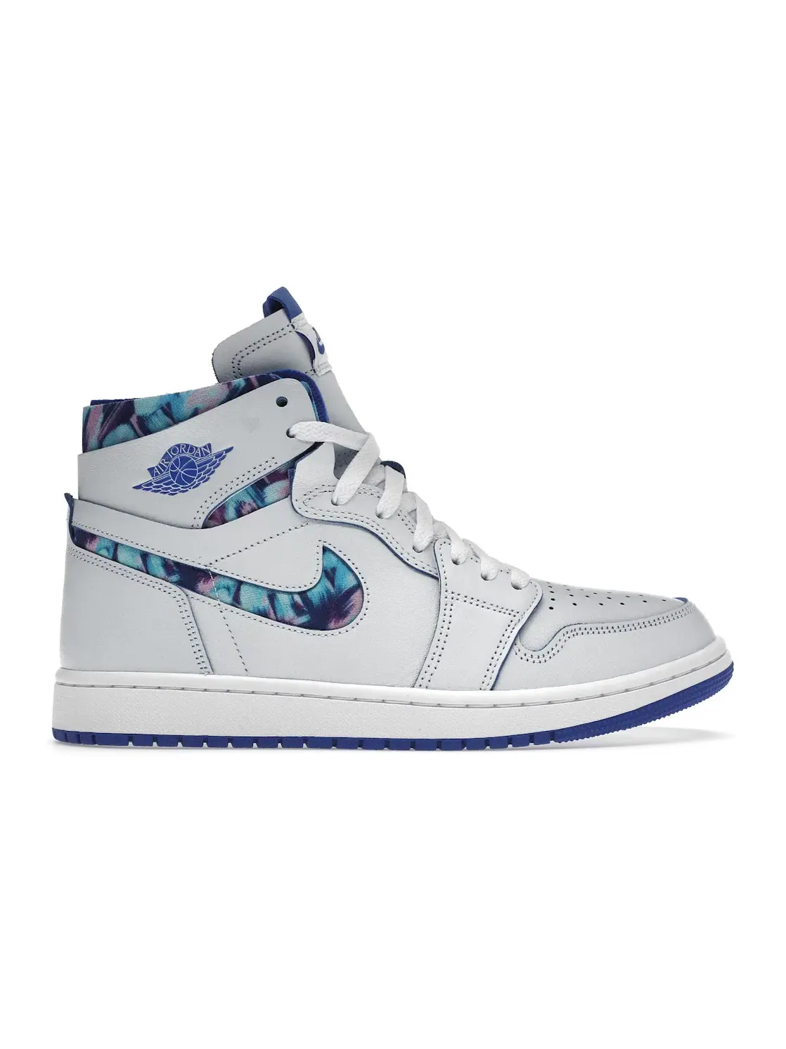 Женские кроссовки с принтом Jordan 1 High Zoom Air CMFT — изображение 1 из 4, серый синий розовый