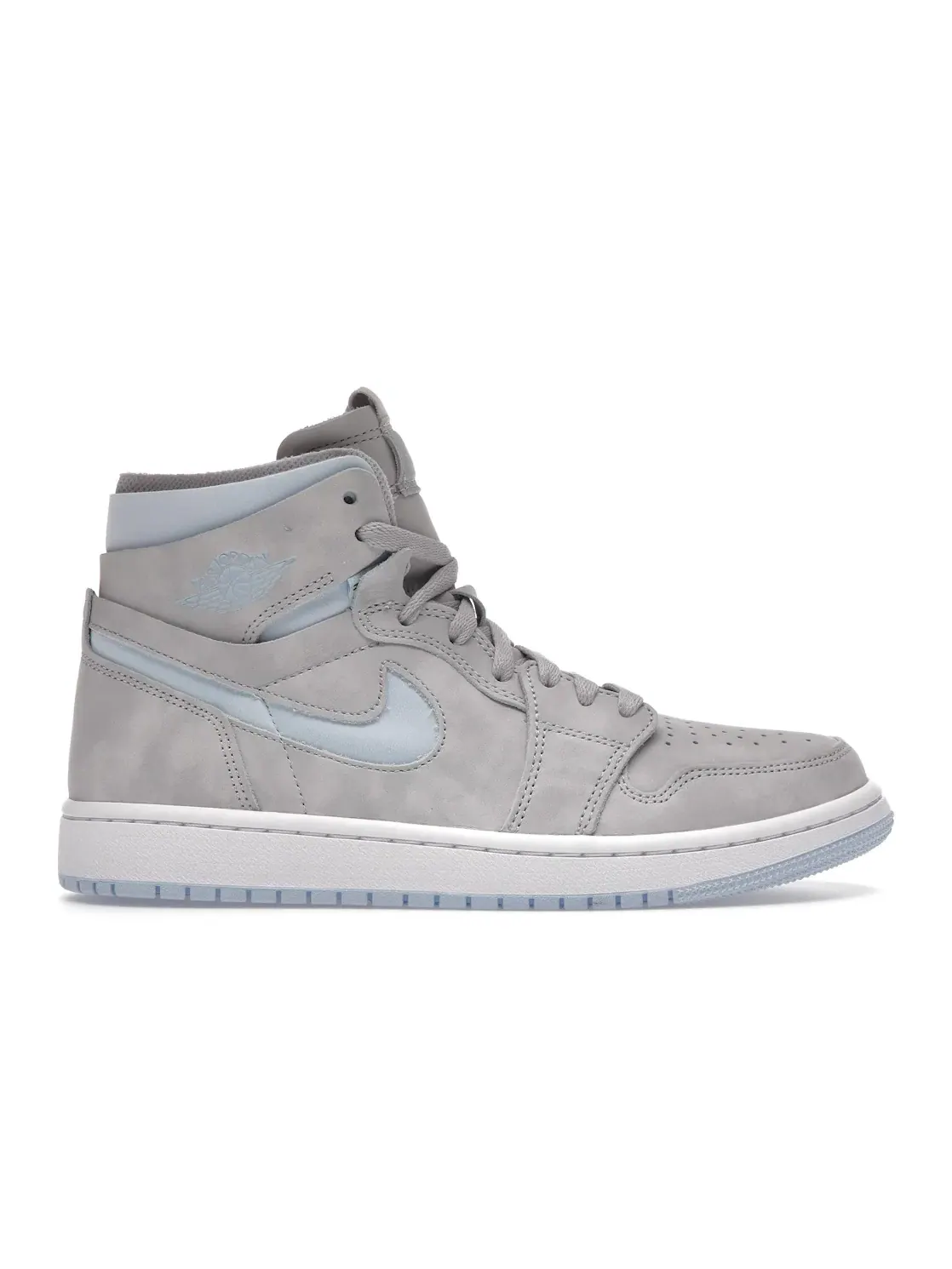 Женские кроссовки Lifestyle с длинным ворсом Jordan 1 High Zoom Air CMFT Grey Fog — изображение 1 из 4, серый/синий-белый
