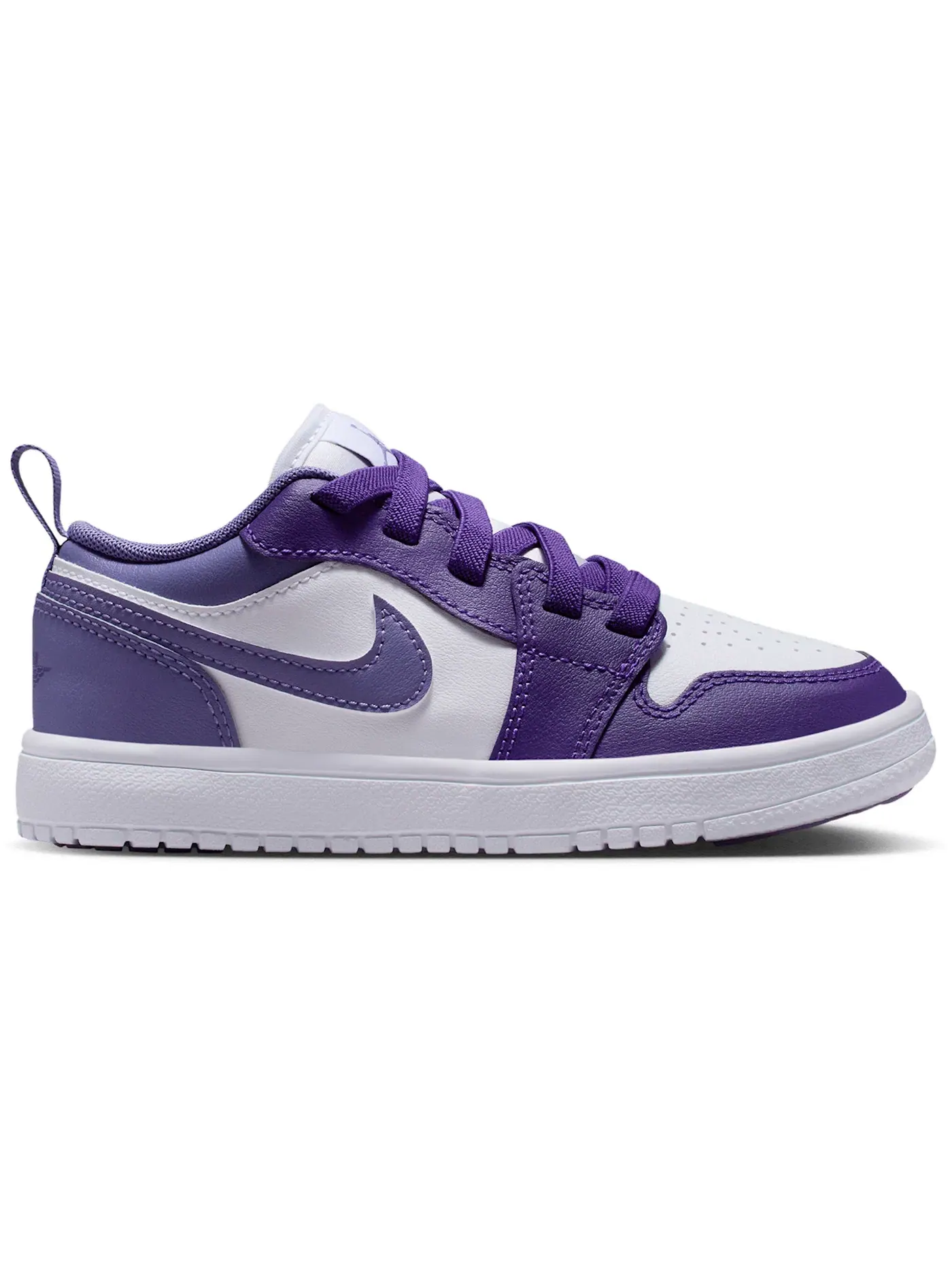 Детские кроссовки с длинным шнурком Jordan 1 Low ALT Jordan — изображение 1 из 1, фиолетовый/белый