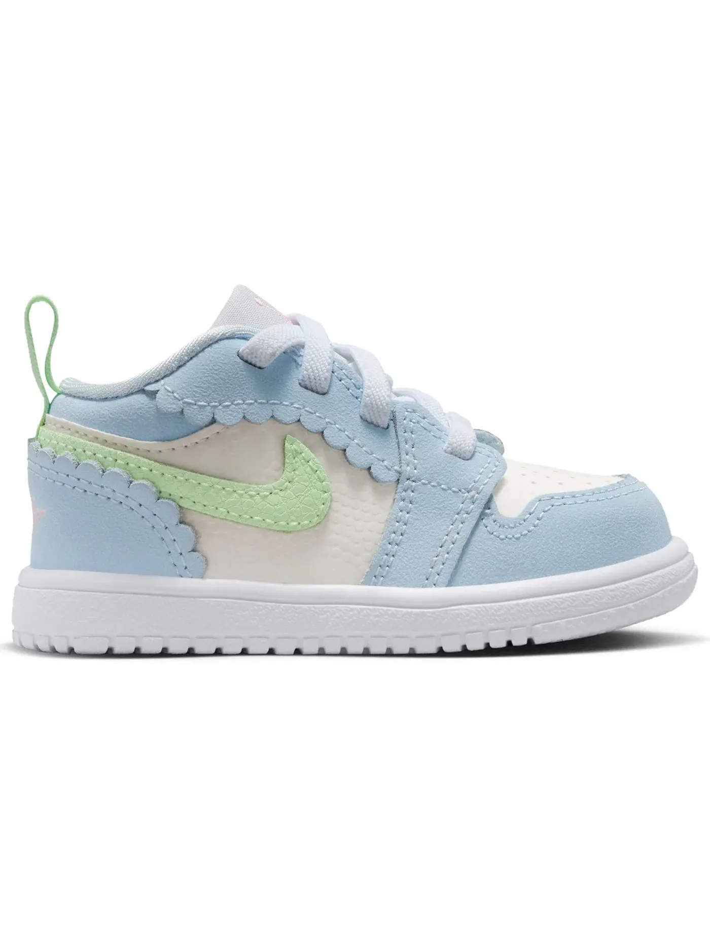 Детские кроссовки для мальчиков с принтом Jordan 1 Low ALT SE Jordan — изображение 1 из 1, синий//белый/зеленый