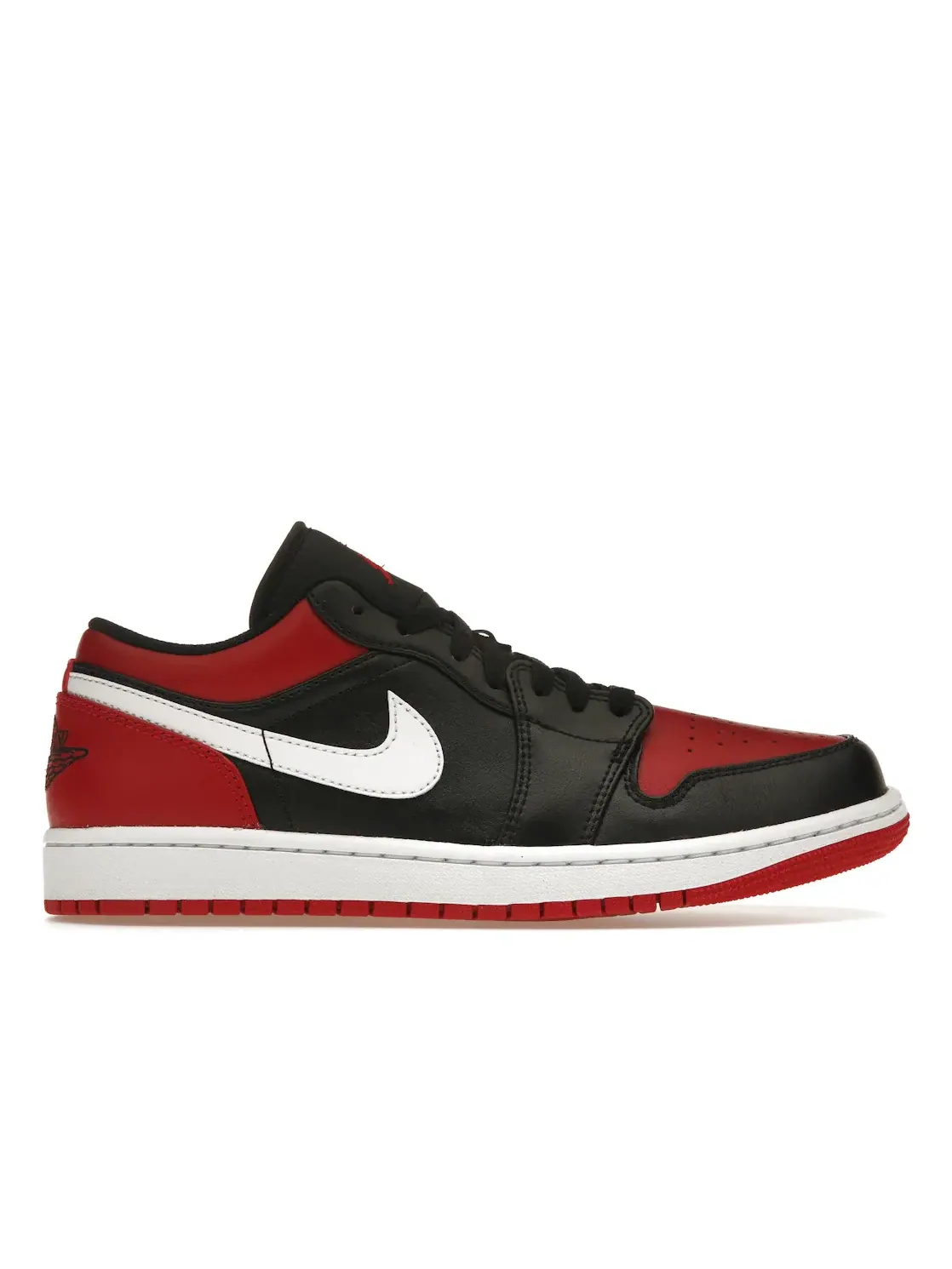 Мужские кроссовки с кожаным верхом Jordan 1 Low Alternate Bred Toe Jordan — изображение 1 из 4, черный/белый/красный