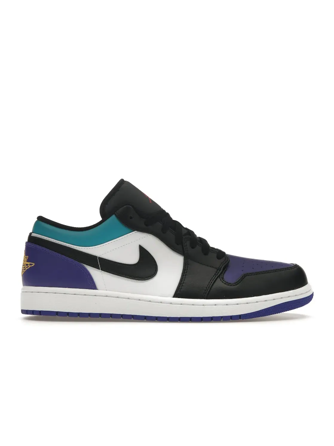 Мужские кроссовки Lifestyle с контрастной расцветкой Jordan 1 Low — изображение 1 из 4, белый/фиолетовый//черный