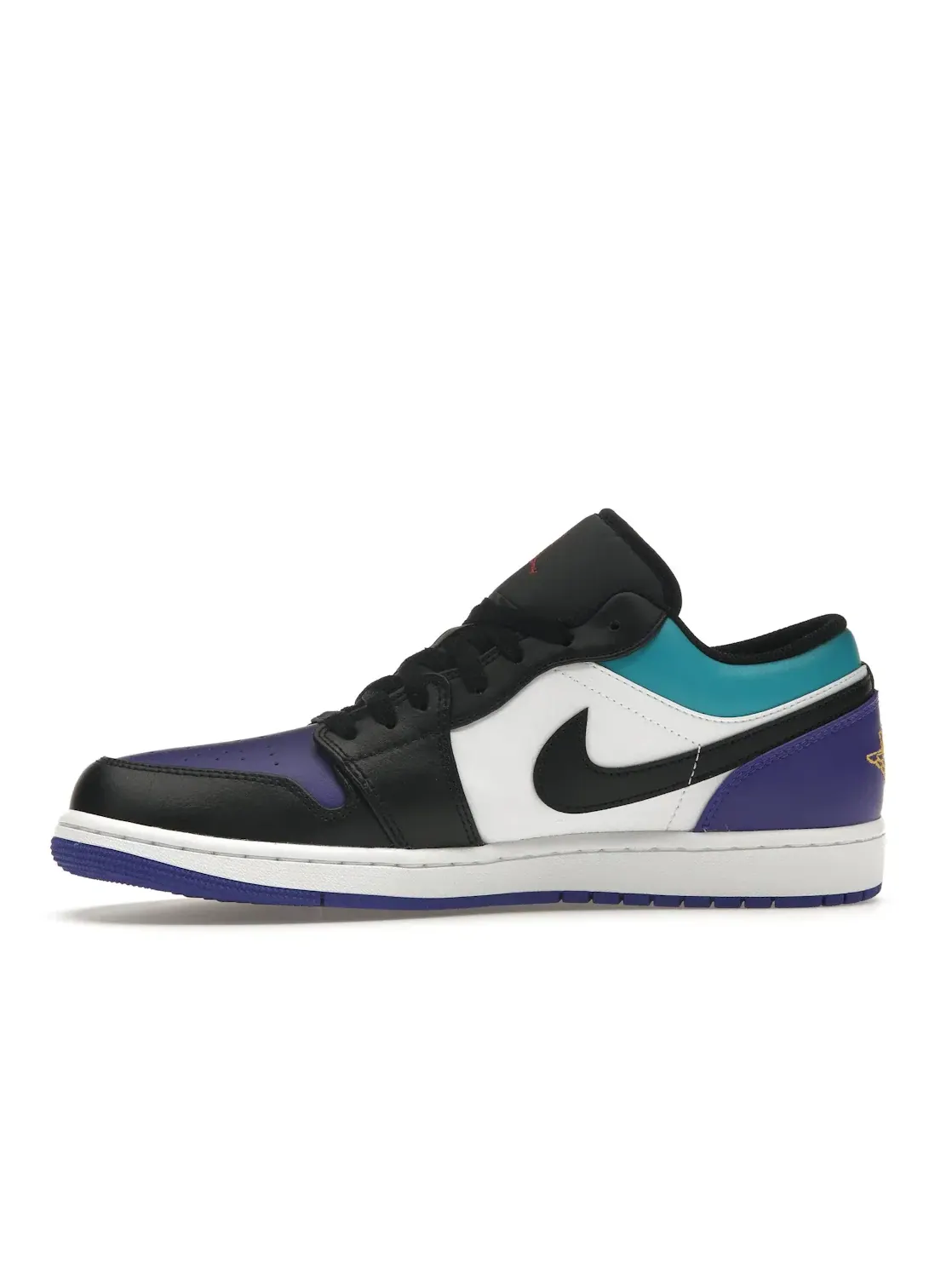 Мужские кроссовки Lifestyle с контрастной расцветкой Jordan 1 Low — изображение 3 из 4, белый/фиолетовый//черный