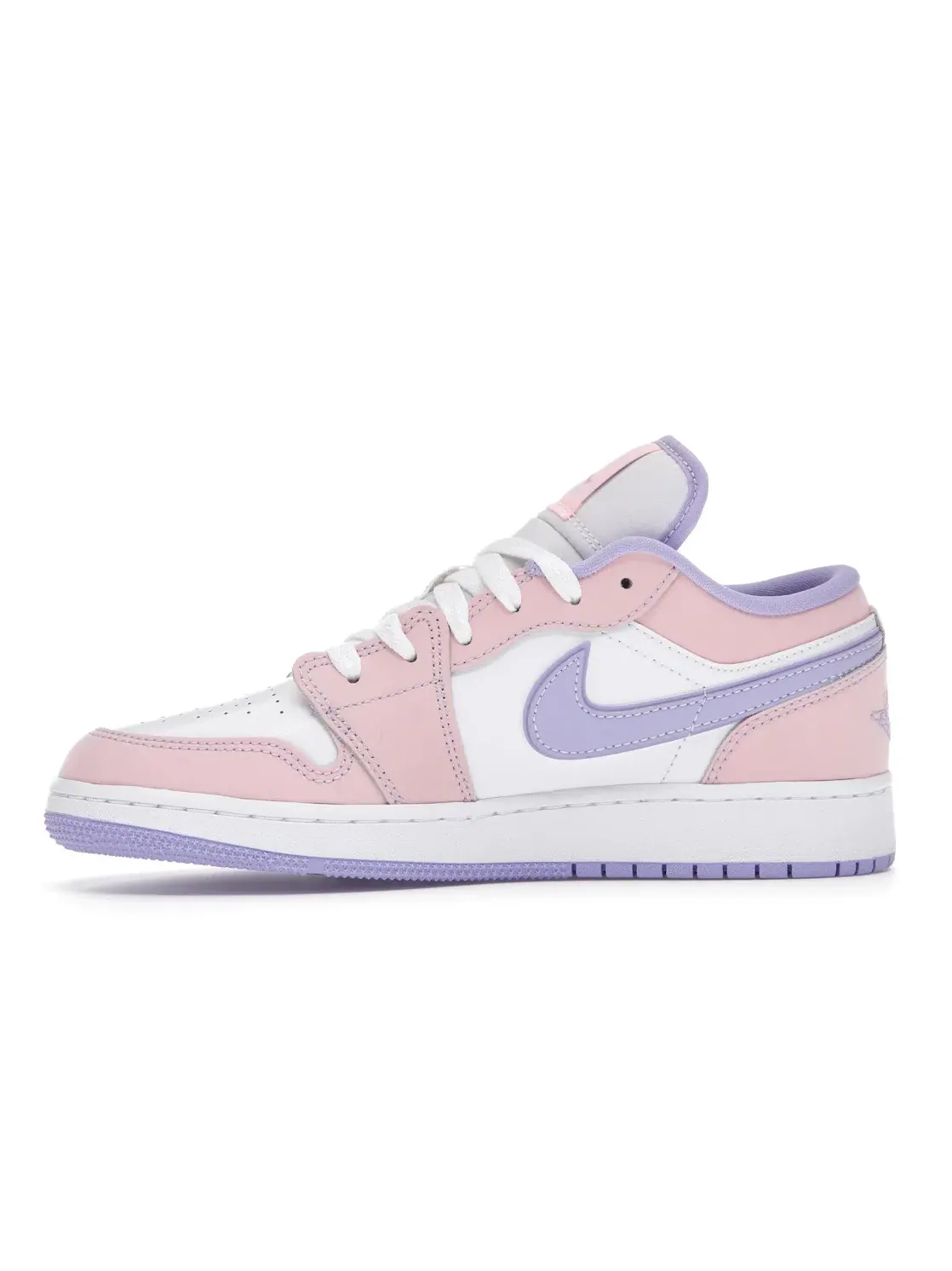 Детские кроссовки Lifestyle с брендовым дизайном Jordan 1 Low Jordan — изображение 3 из 4, фиолетовый/белый