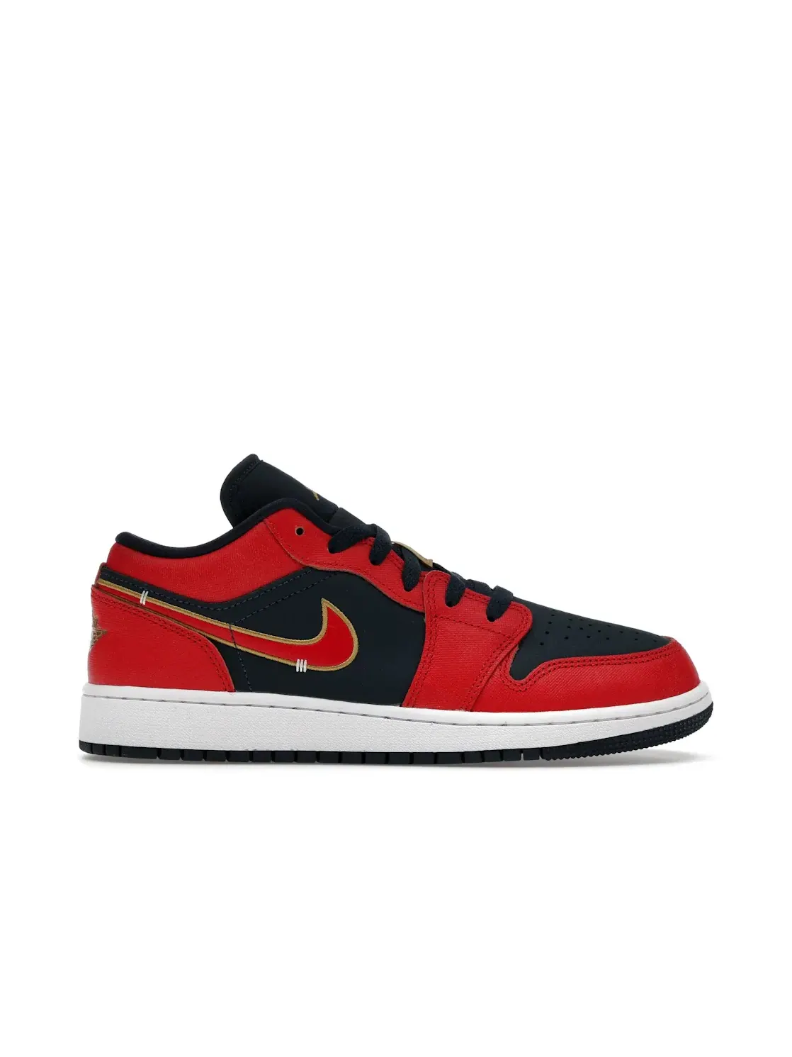 Детские кроссовки Lifestyle с низким верхом Jordan 1 Low Armory Navy/Metallic Gold/Sport Red — изображение 1 из 4
