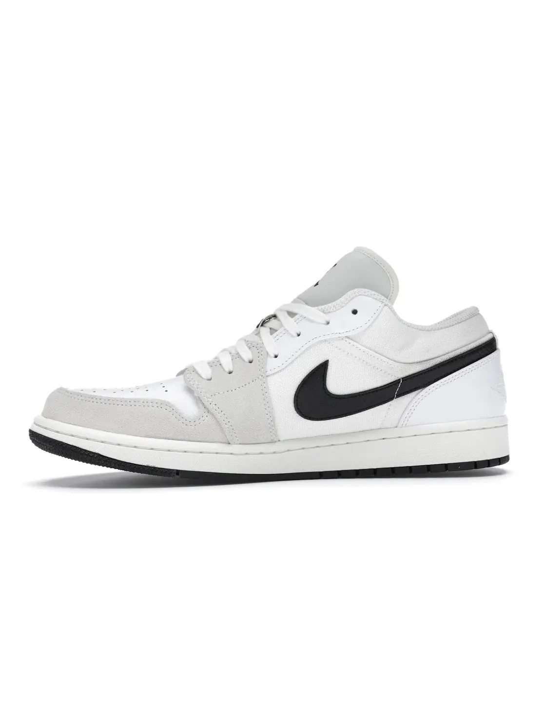 Мужские кроссовки Lifestyle с замшей и сеткой Jordan 1 Low — изображение 3 из 4, белый/черный