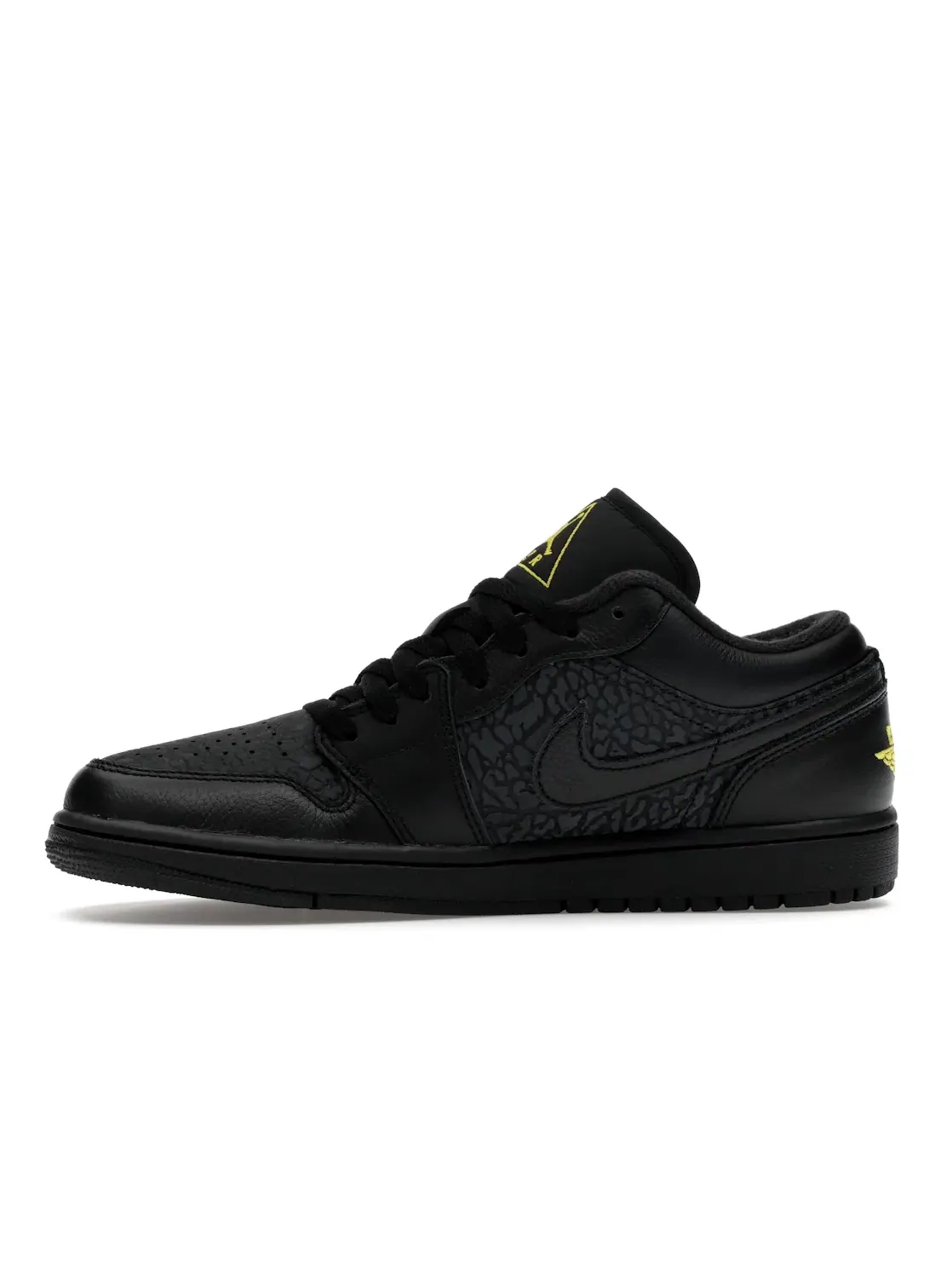 Мужские кроссовки Lifestyle с принтом Jordan 1 Low Jordan — изображение 3 из 4, черный//желтый
