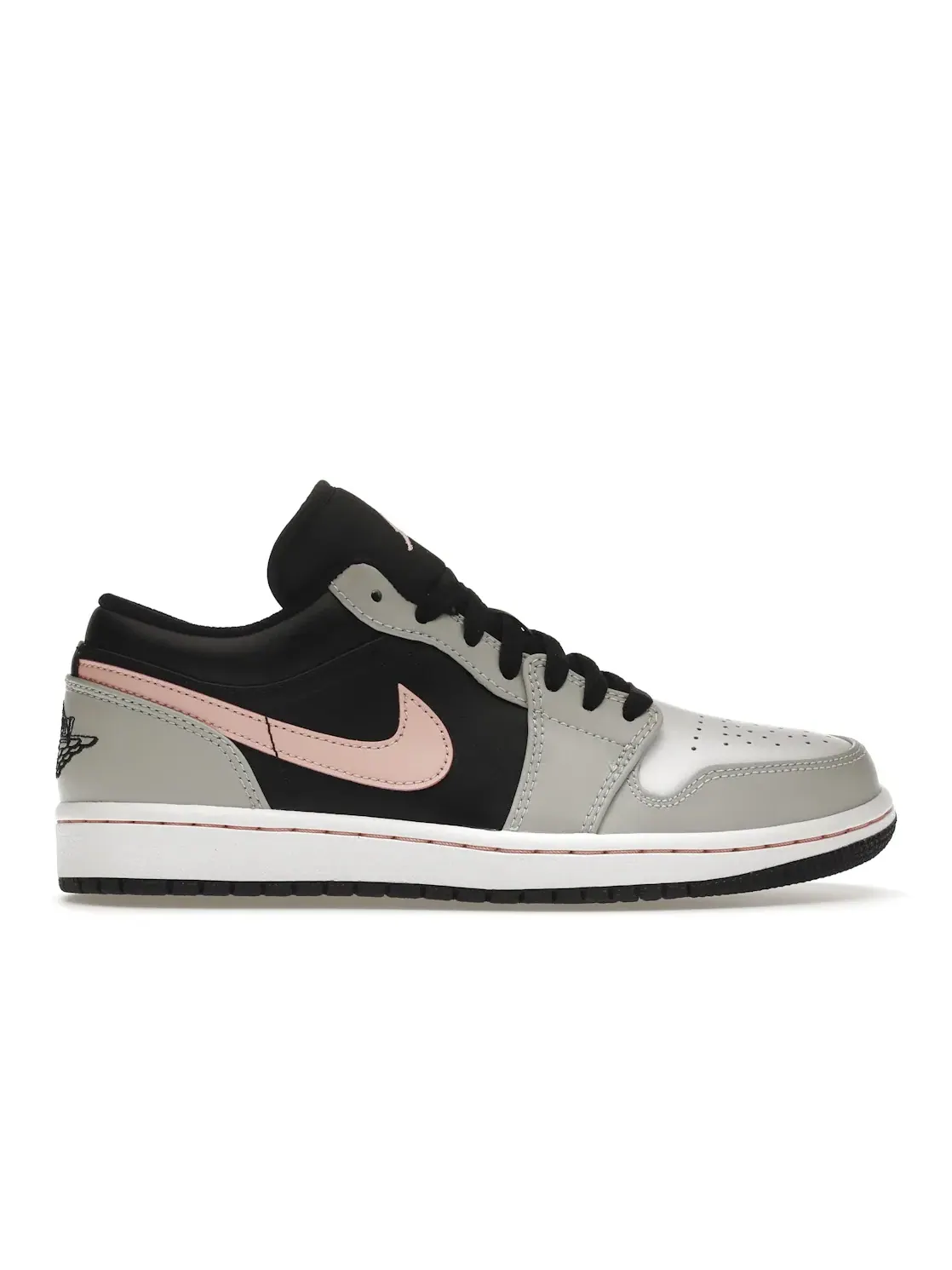 Мужские кроссовки Lifestyle с контрастными акцентами Jordan 1 Low — изображение 1 из 4, черный/серый/розовый
