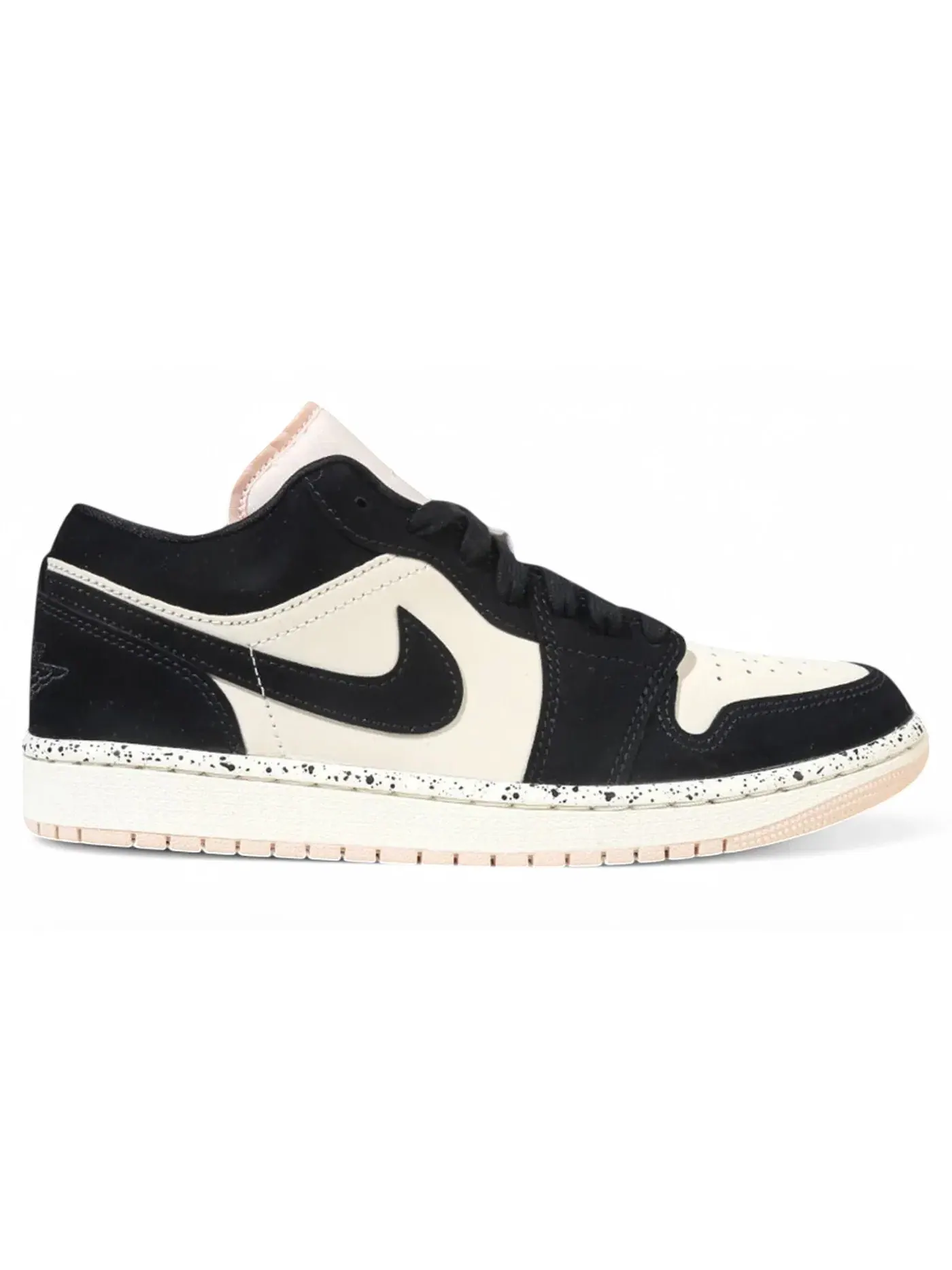 Женские кроссовки с принтом Jordan 1 Low Jordan — изображение 1 из 1, черный/черный