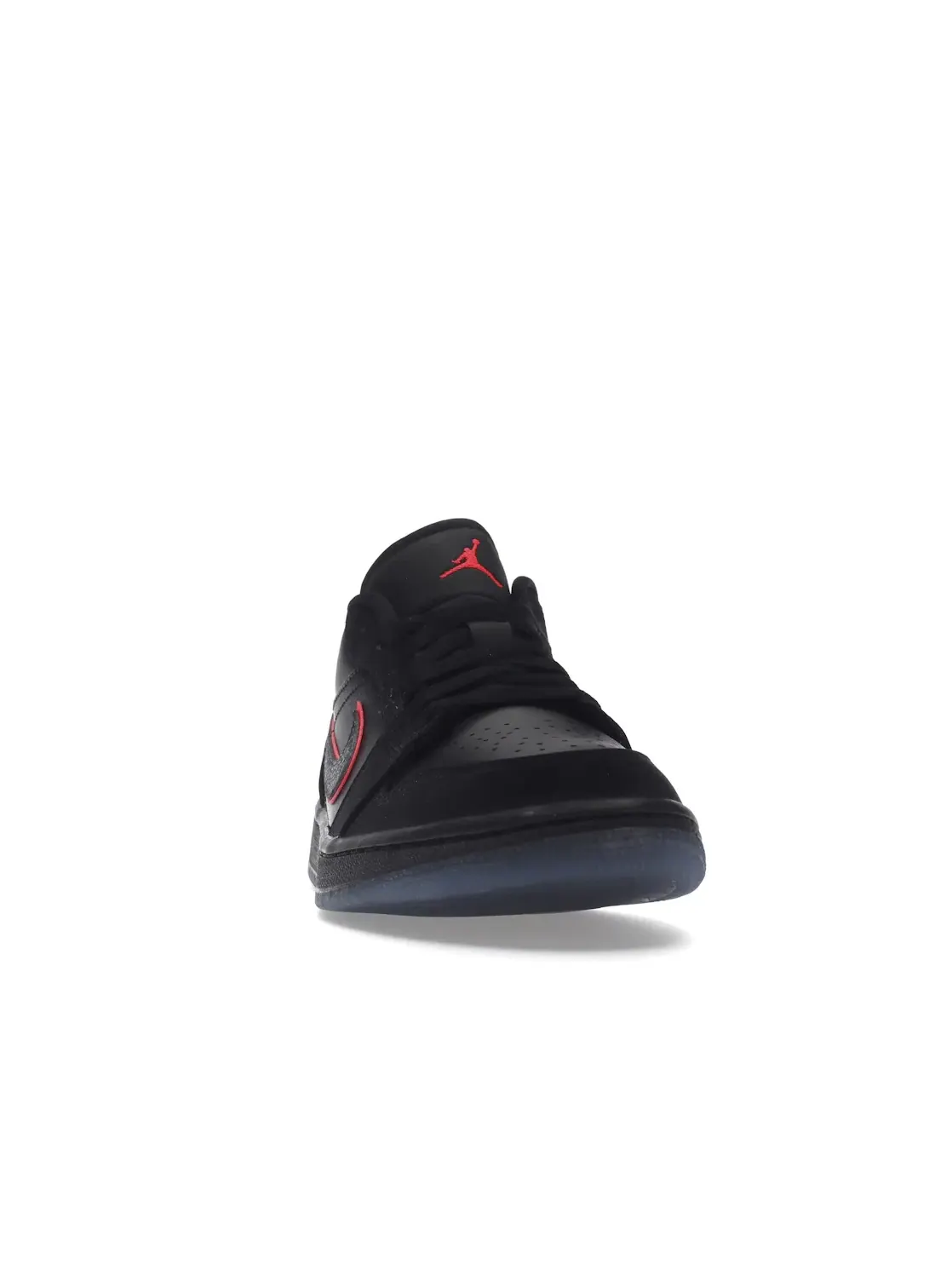 Мужские кроссовки с кожаным верхом Jordan 1 Low Jordan — изображение 2 из 4, черный/черный-красный