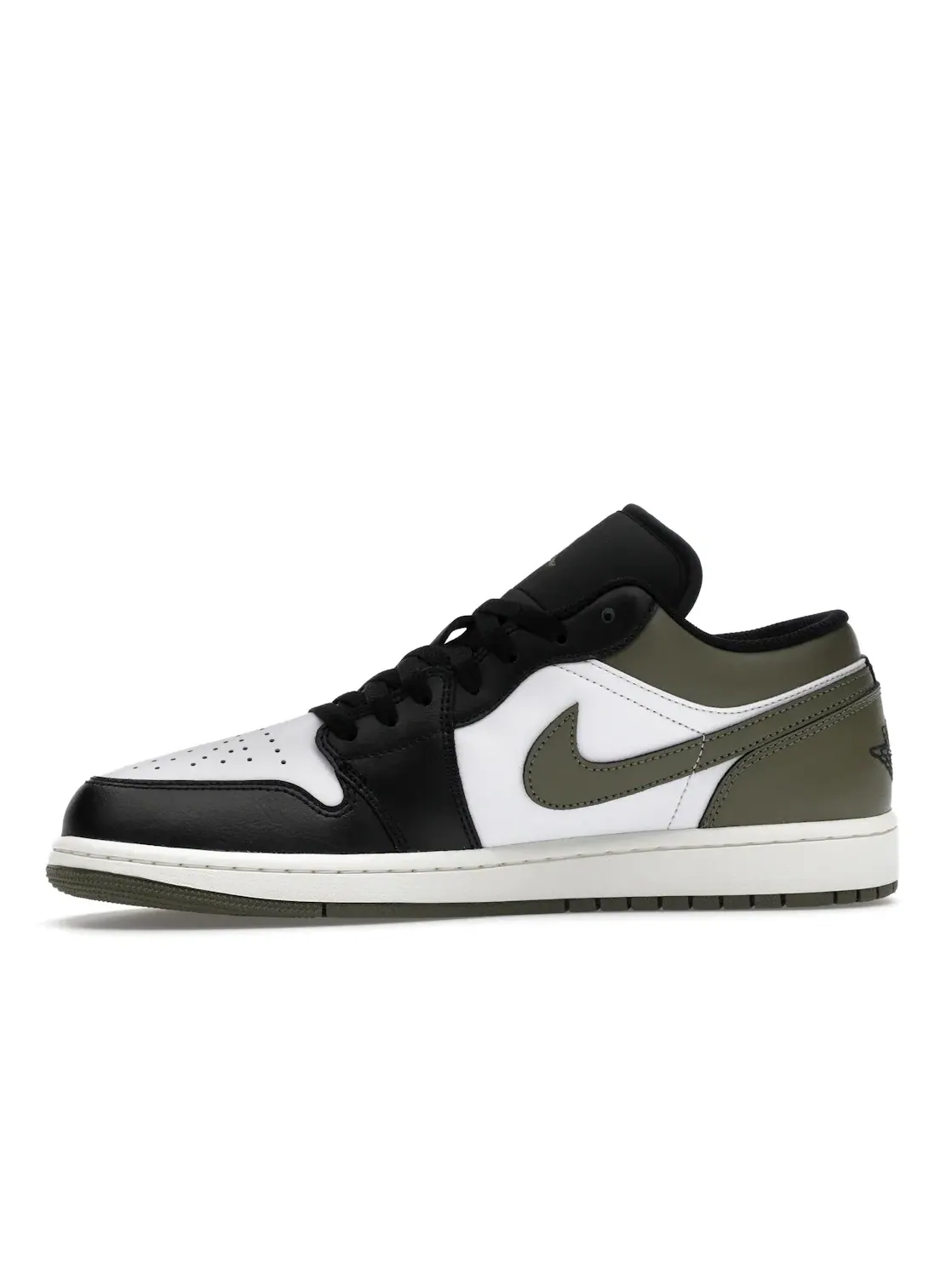 Мужские кроссовки Lifestyle с кожаным верхом Jordan 1 Low — изображение 3 из 4, черный/оливковый/белый