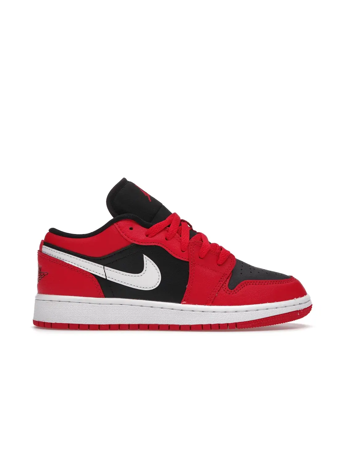Детские кроссовки Lifestyle с контрастными акцентами Jordan 1 Low — изображение 1 из 4, черный/белый