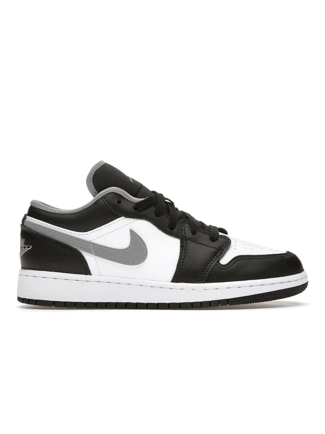 Детские кроссовки Lifestyle с контрастными накладками Jordan 1 Low Jordan — изображение 1 из 4, черный/серый-белый