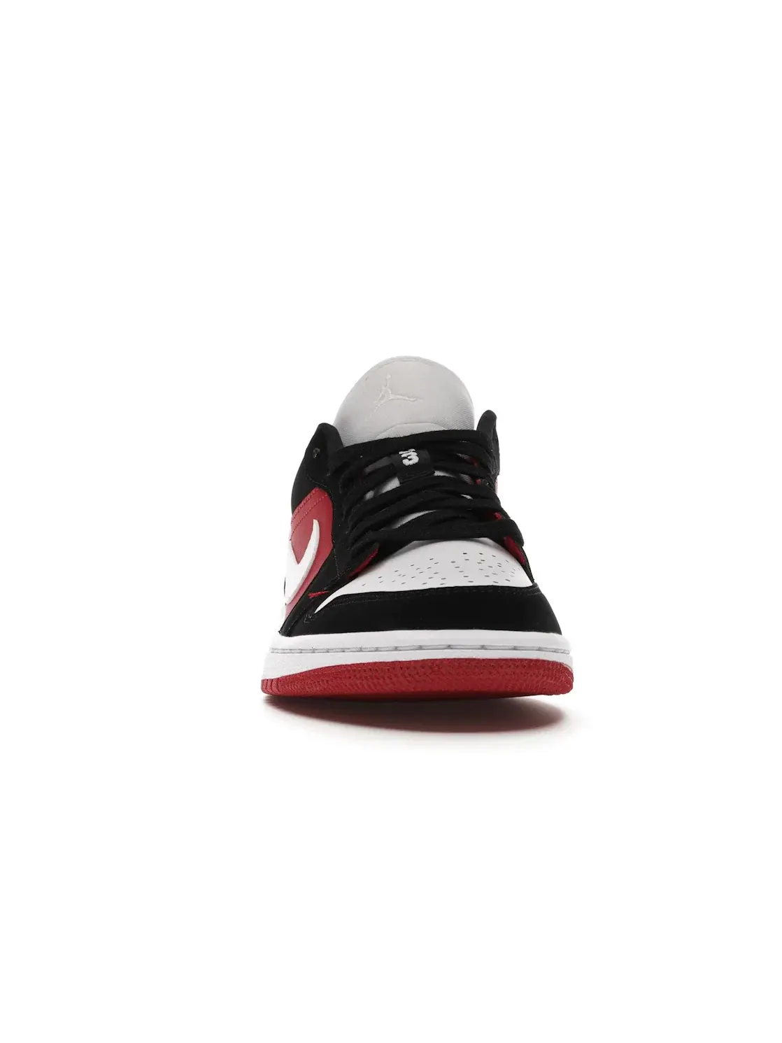 Женские кроссовки с замшевым верхом Jordan 1 Low Jordan — изображение 2 из 4, черный/белый-красный