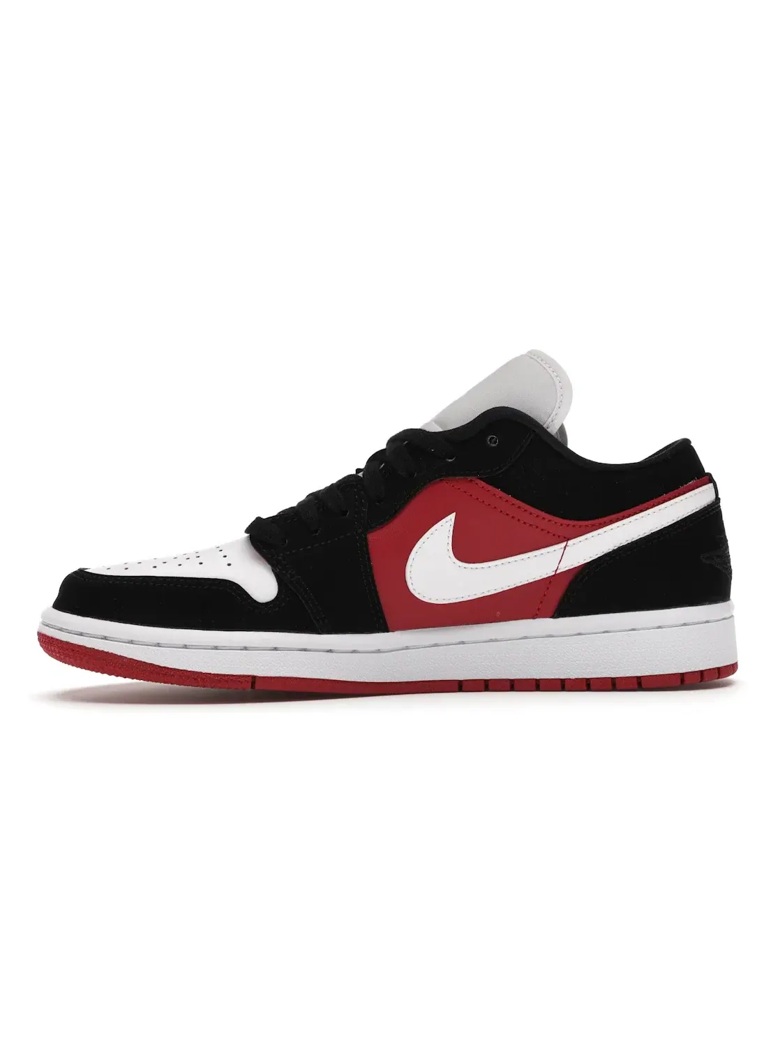 Женские кроссовки с замшевым верхом Jordan 1 Low Jordan — изображение 3 из 4, черный/белый-красный