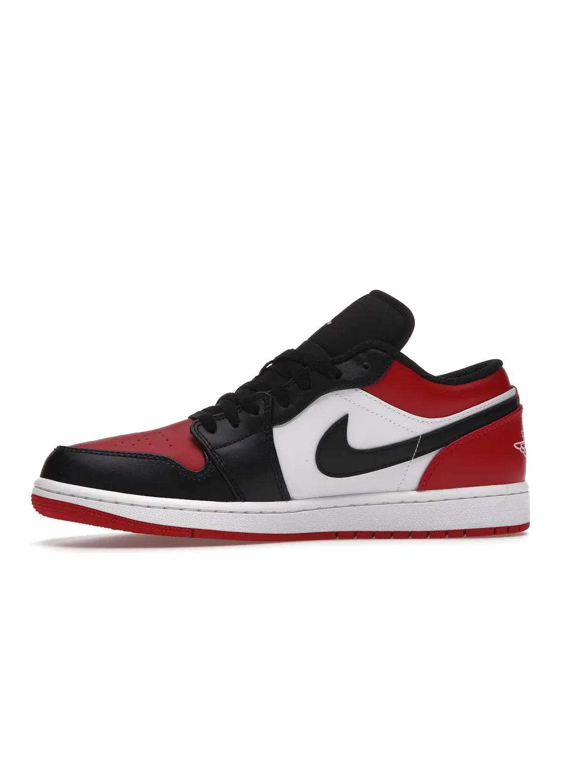 Мужские кроссовки из кожи с принтом Bred Toe Jordan 1 Low Jordan — изображение 3 из 4, красный белый-черный