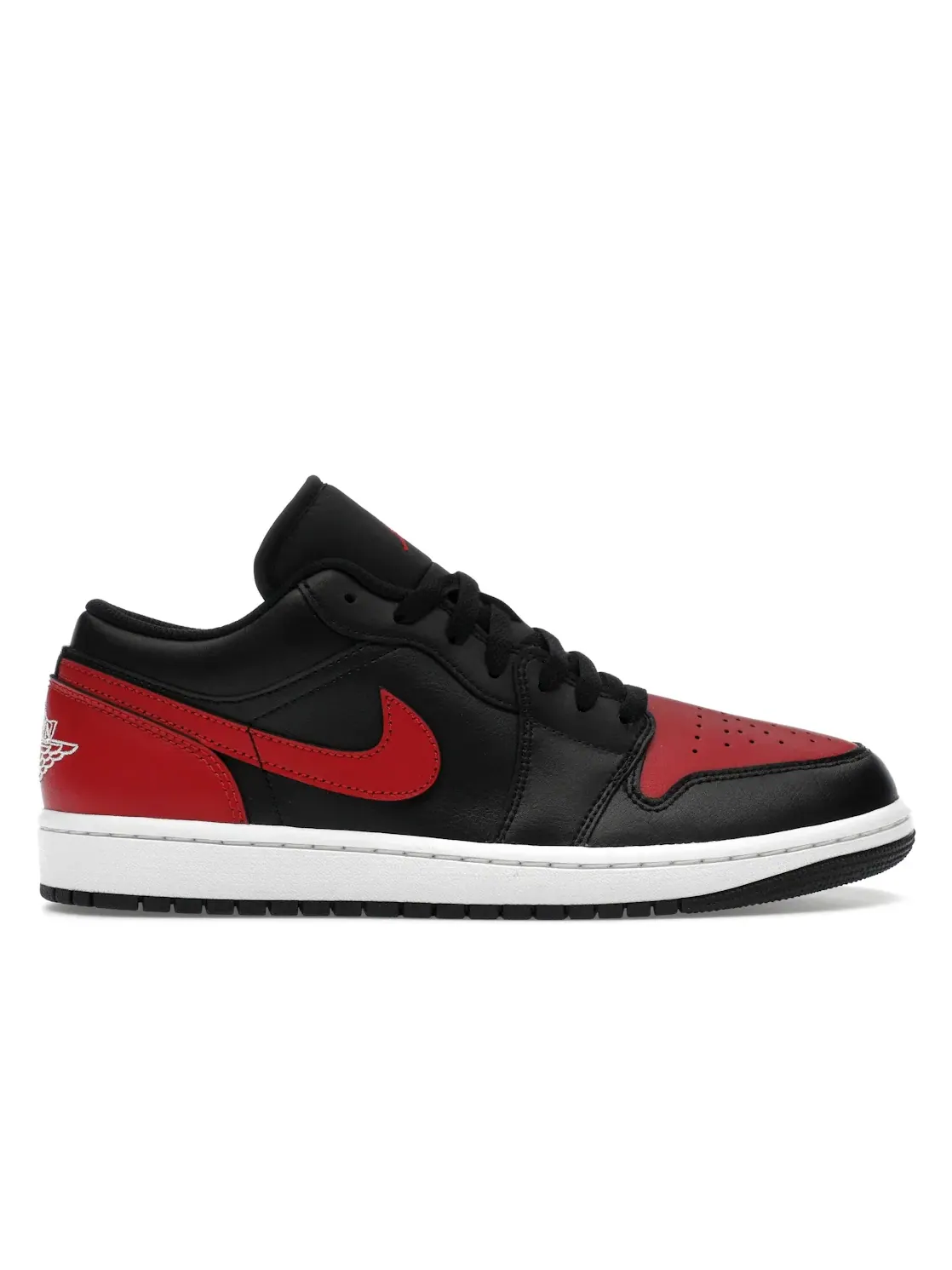 Мужские кроссовки кожаные Jordan 1 Low — изображение 1 из 4, черный/красный-белый
