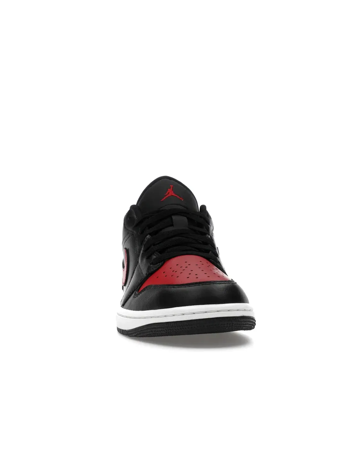 Мужские кроссовки кожаные Jordan 1 Low — изображение 2 из 4, черный/красный-белый