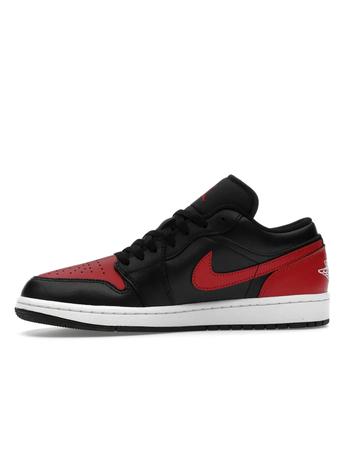 Мужские кроссовки кожаные Jordan 1 Low — изображение 3 из 4, черный/красный-белый