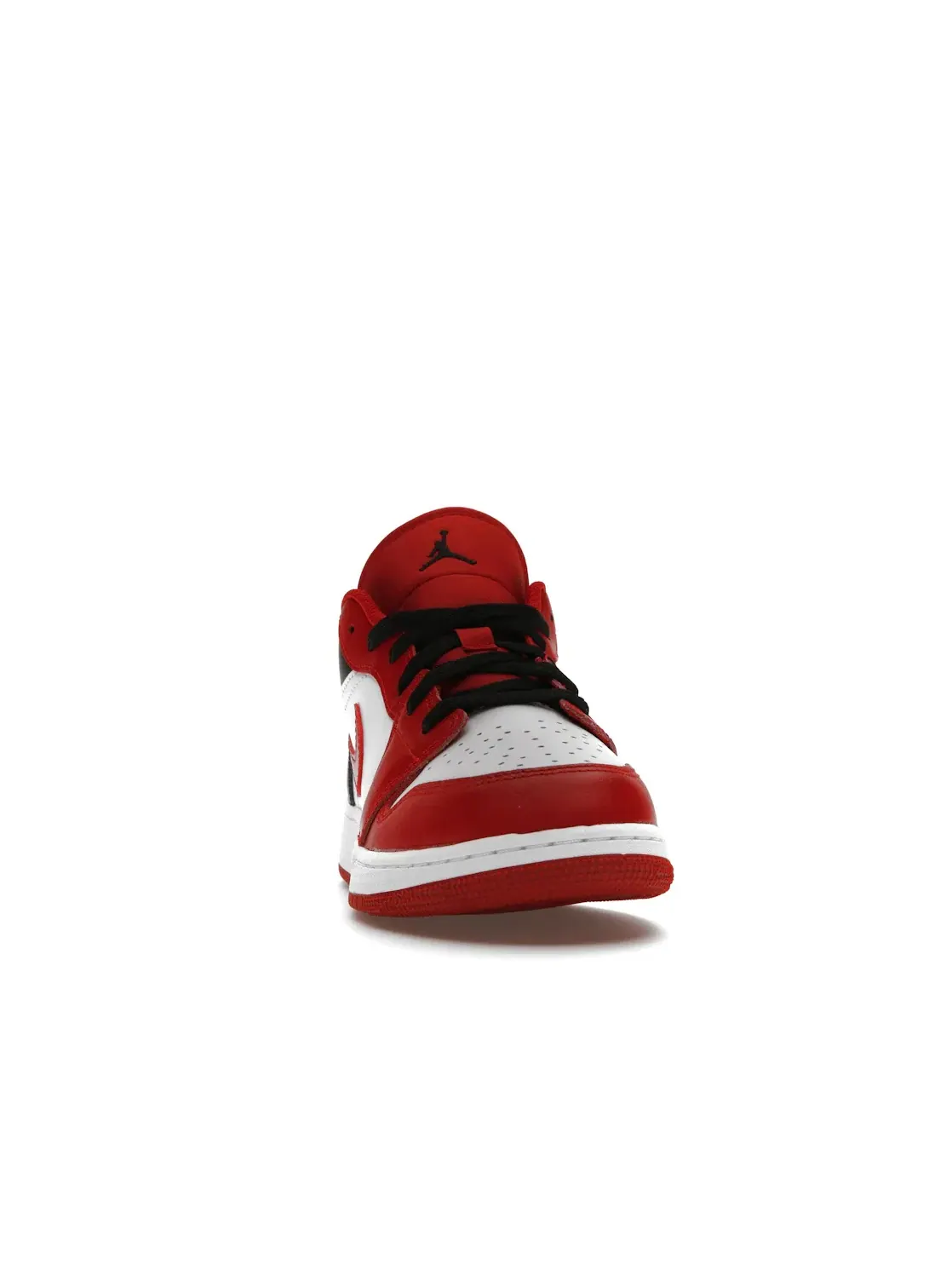 Детские кроссовки для мальчиков с кожаным верхом Jordan 1 Low Bulls Jordan — изображение 2 из 4, белый/черный-красный
