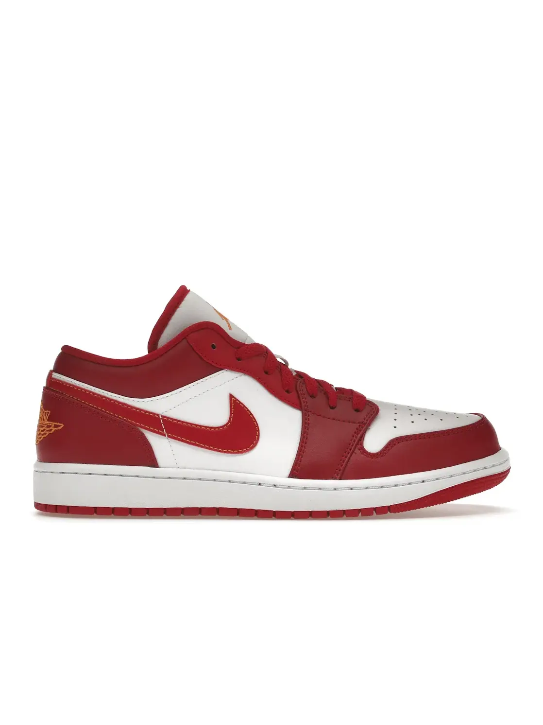 Мужские кроссовки кожаные Jordan 1 Low Jordan — изображение 1 из 4, красный/белый/светлый