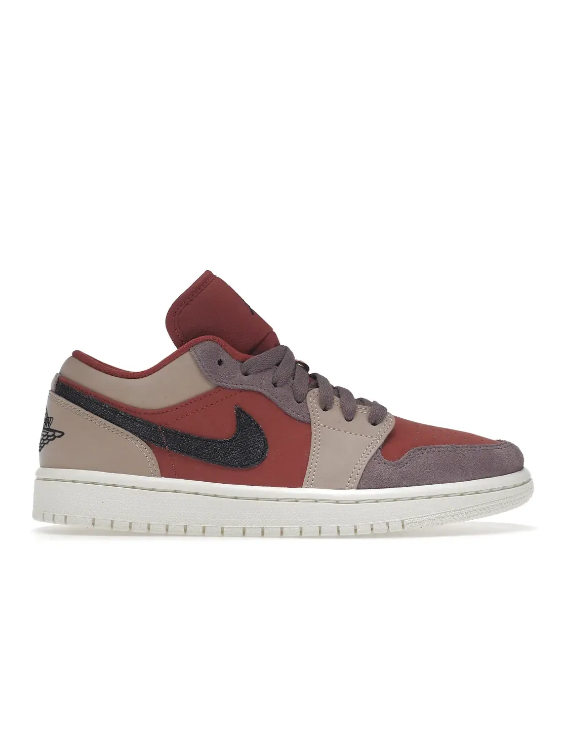 Женские кроссовки из замши и нубука Jordan 1 Low — изображение 1 из 4, черный-фиолетовый