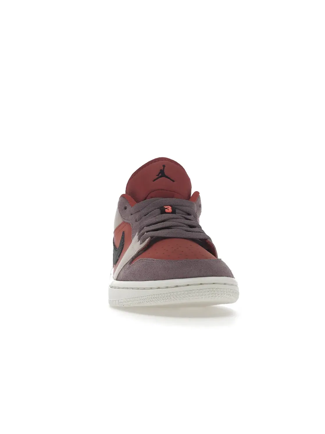 Женские кроссовки из замши и нубука Jordan 1 Low — изображение 2 из 4, черный-фиолетовый