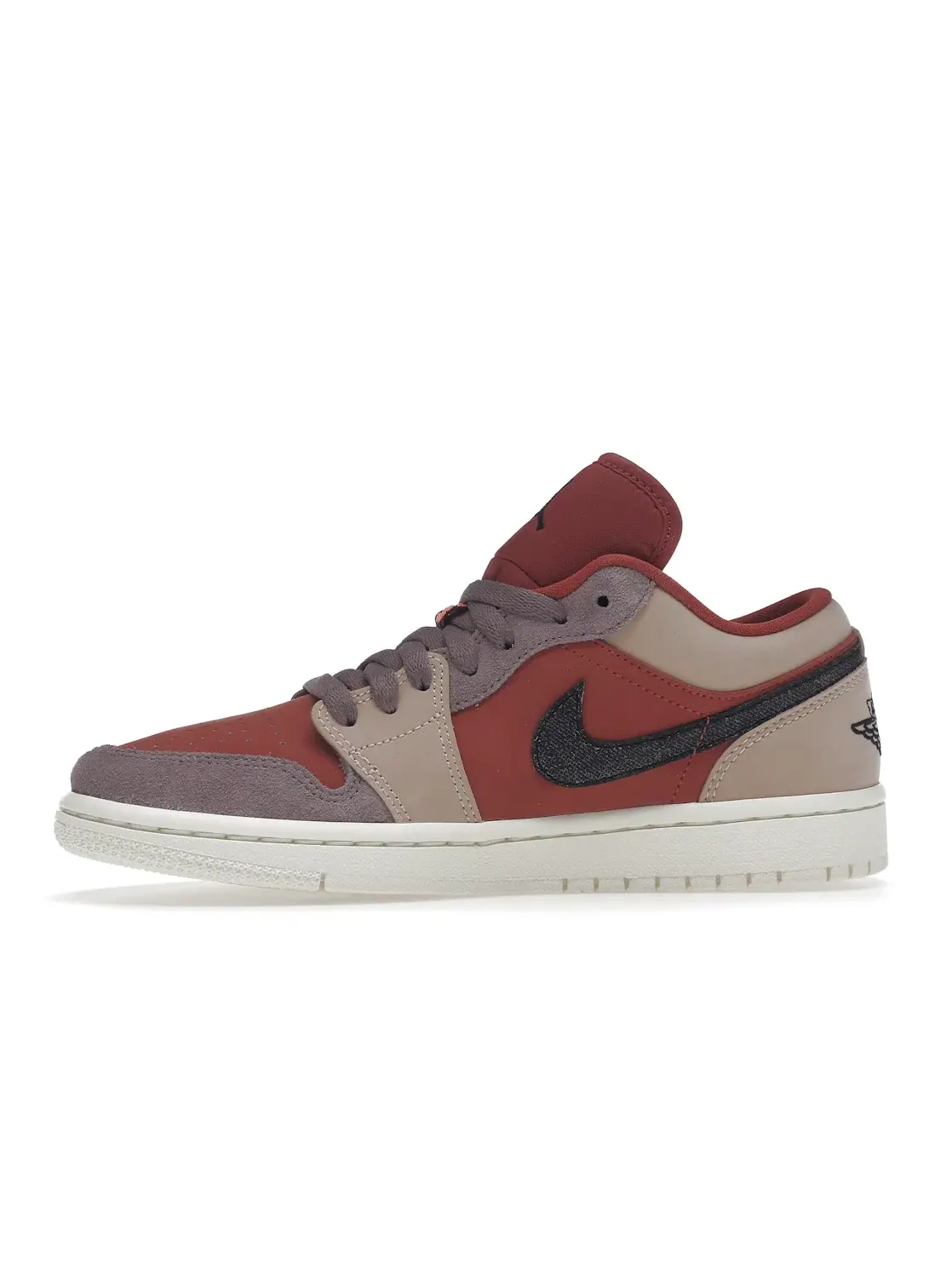 Женские кроссовки из замши и нубука Jordan 1 Low — изображение 3 из 4, черный-фиолетовый