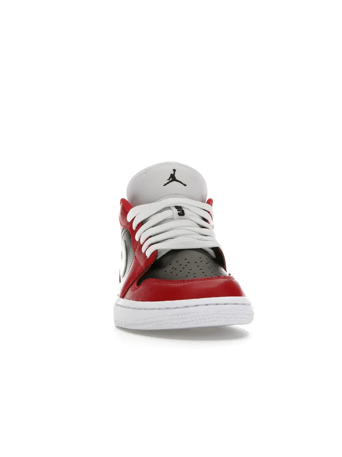 Женские кроссовки с кожаным верхом Jordan 1 Low — изображение 2 из 4, красный/белый-черный