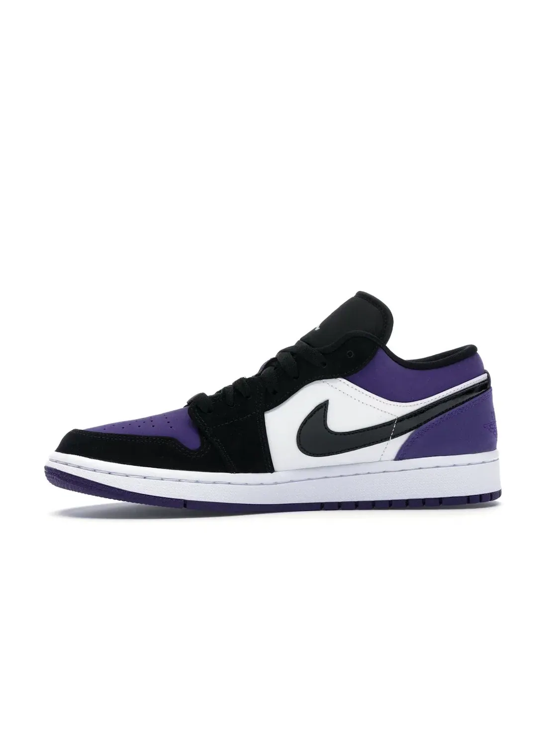 Мужские кроссовки с замшевыми вставками Jordan 1 Low — изображение 3 из 4, белый/черный-фиолетовый