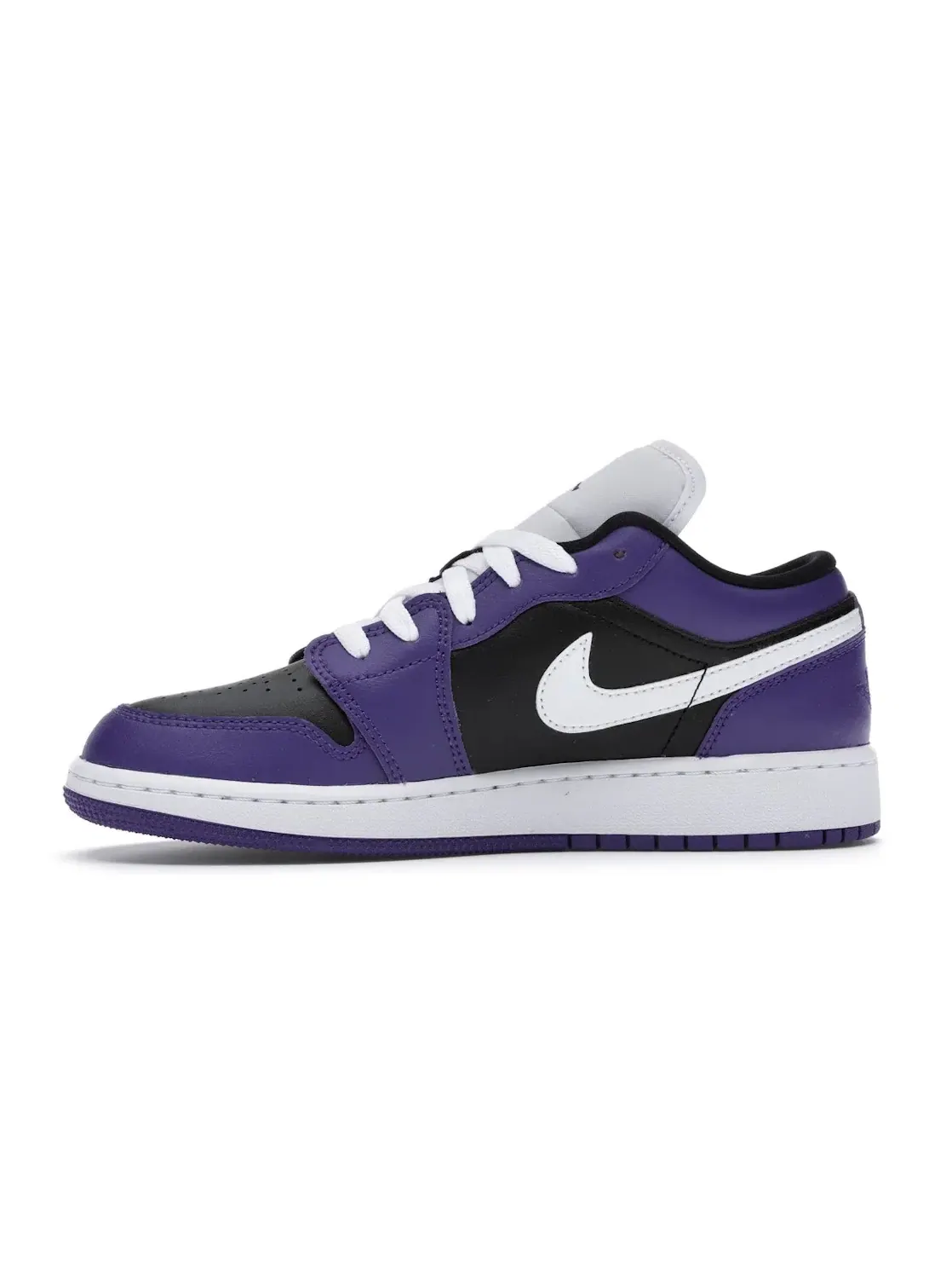 Детские кроссовки Lifestyle с принтом Jordan 1 Low Jordan — изображение 3 из 4, фиолетовый/черный-белый