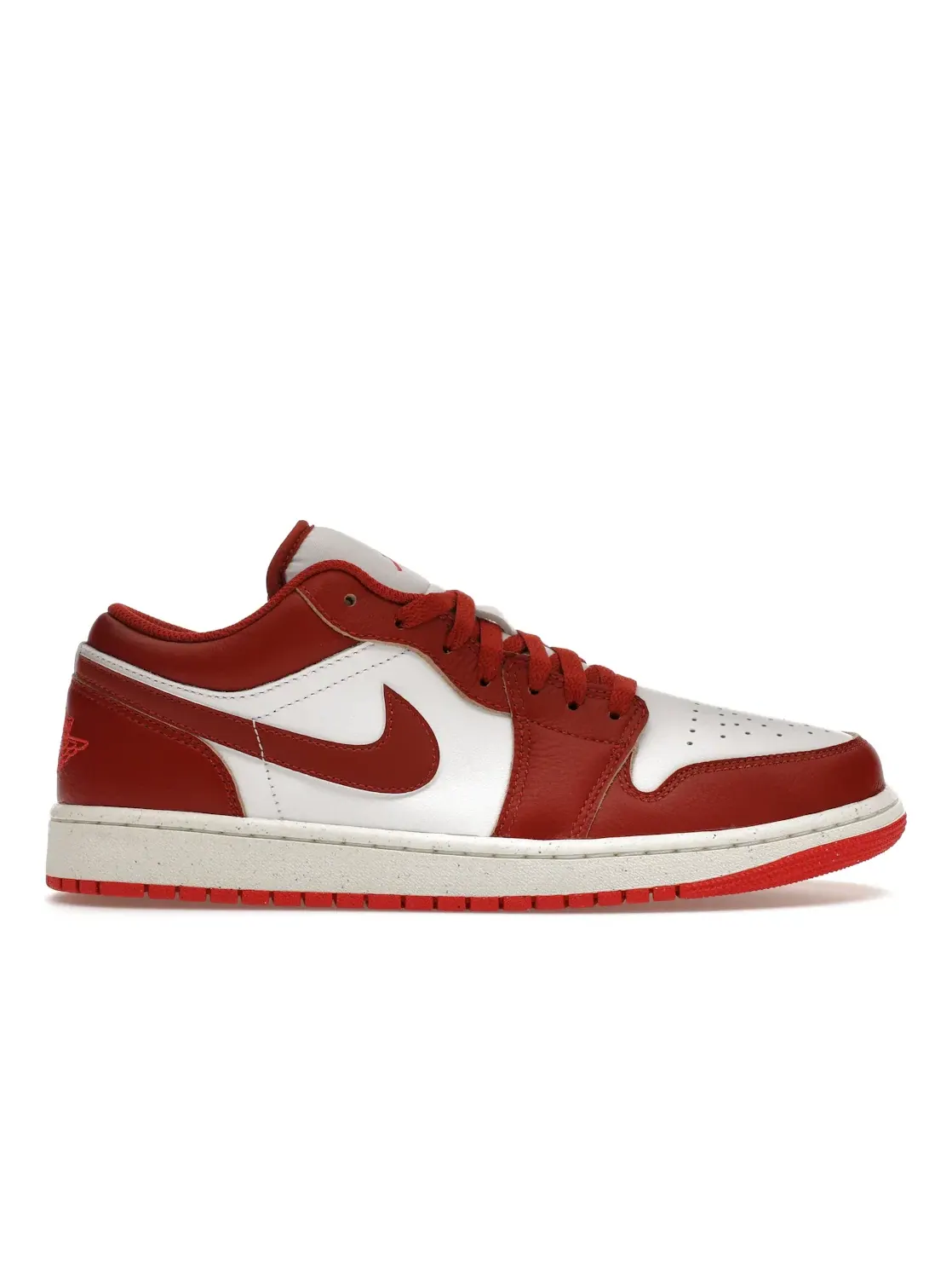 Мужские кроссовки с кожаным верхом Jordan 1 Low Jordan — изображение 1 из 4, белый/красный///бежевый