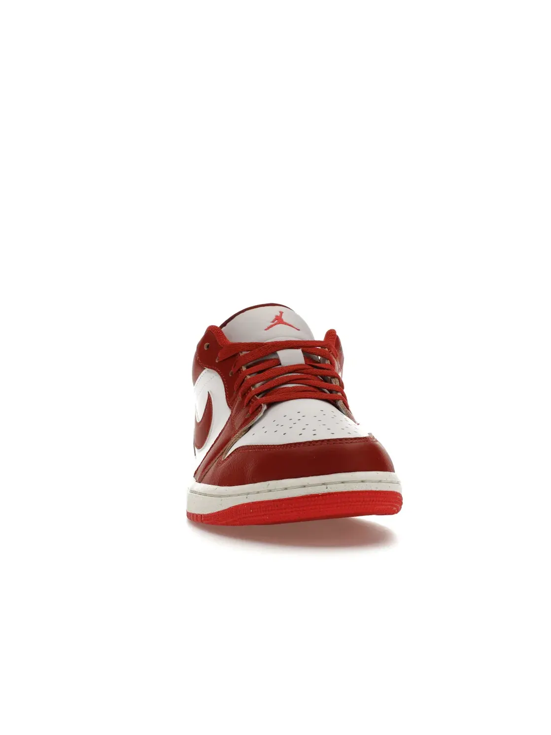 Мужские кроссовки с кожаным верхом Jordan 1 Low Jordan — изображение 2 из 4, белый/красный///бежевый