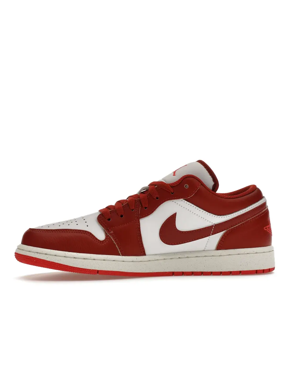 Мужские кроссовки с кожаным верхом Jordan 1 Low Jordan — изображение 3 из 4, белый/красный///бежевый