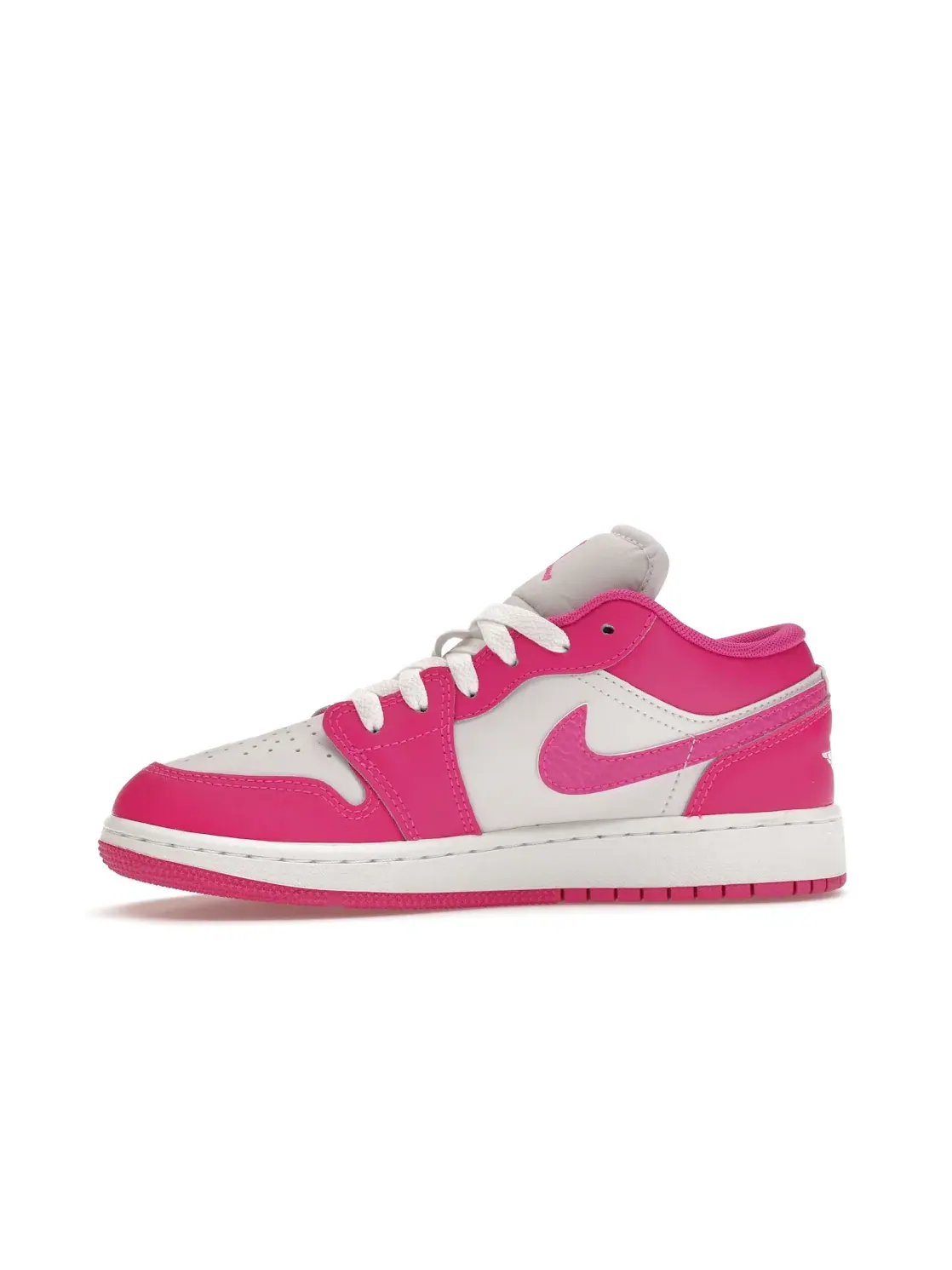 Детские кроссовки спортивные Jordan 1 Low Fire Pink (GS) Jordan — изображение 3 из 4, розовый/белый