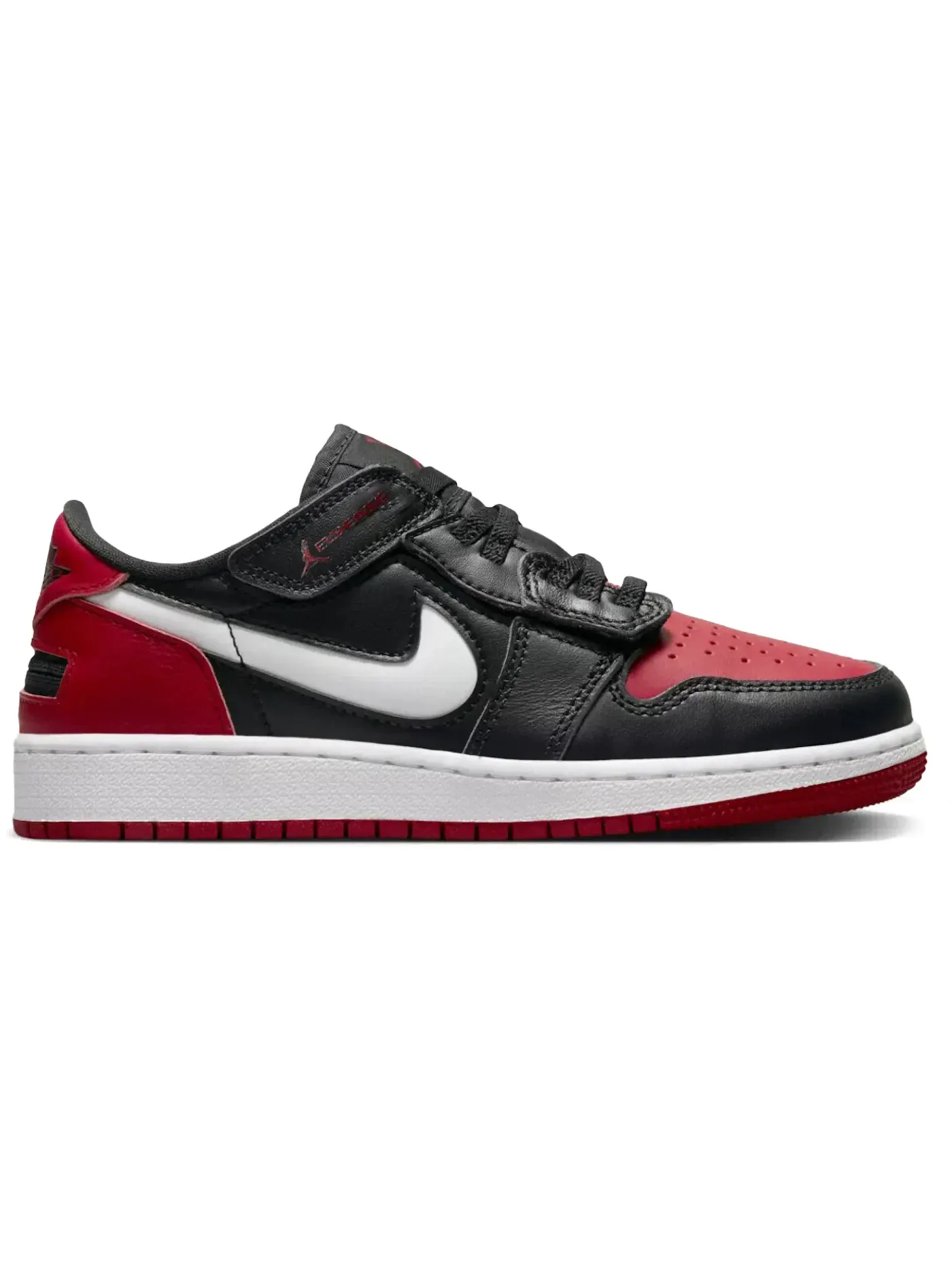 Детские кроссовки Lifestyle с технологией Flyease Jordan 1 Low Flyease Jordan — изображение 1 из 1, черный/белый/красный