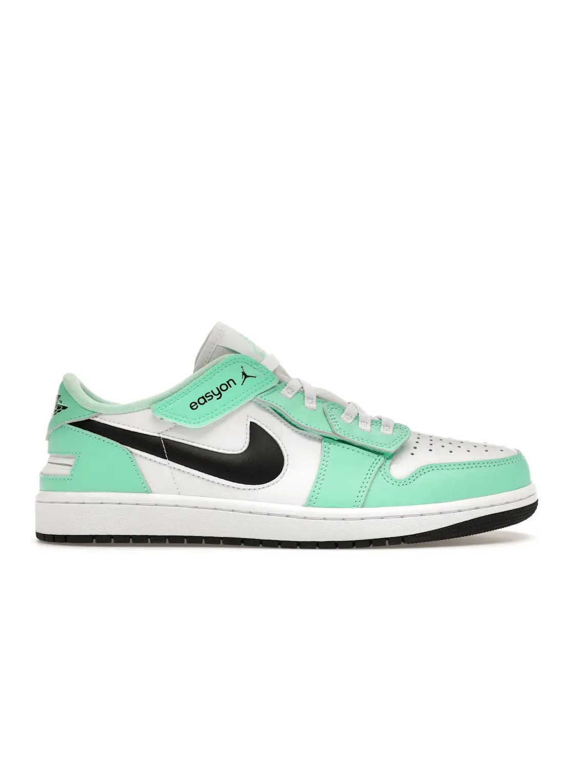 Мужские кроссовки повседневные Jordan 1 Low Flyease Jordan — изображение 1 из 4, белый/зеленый/черный