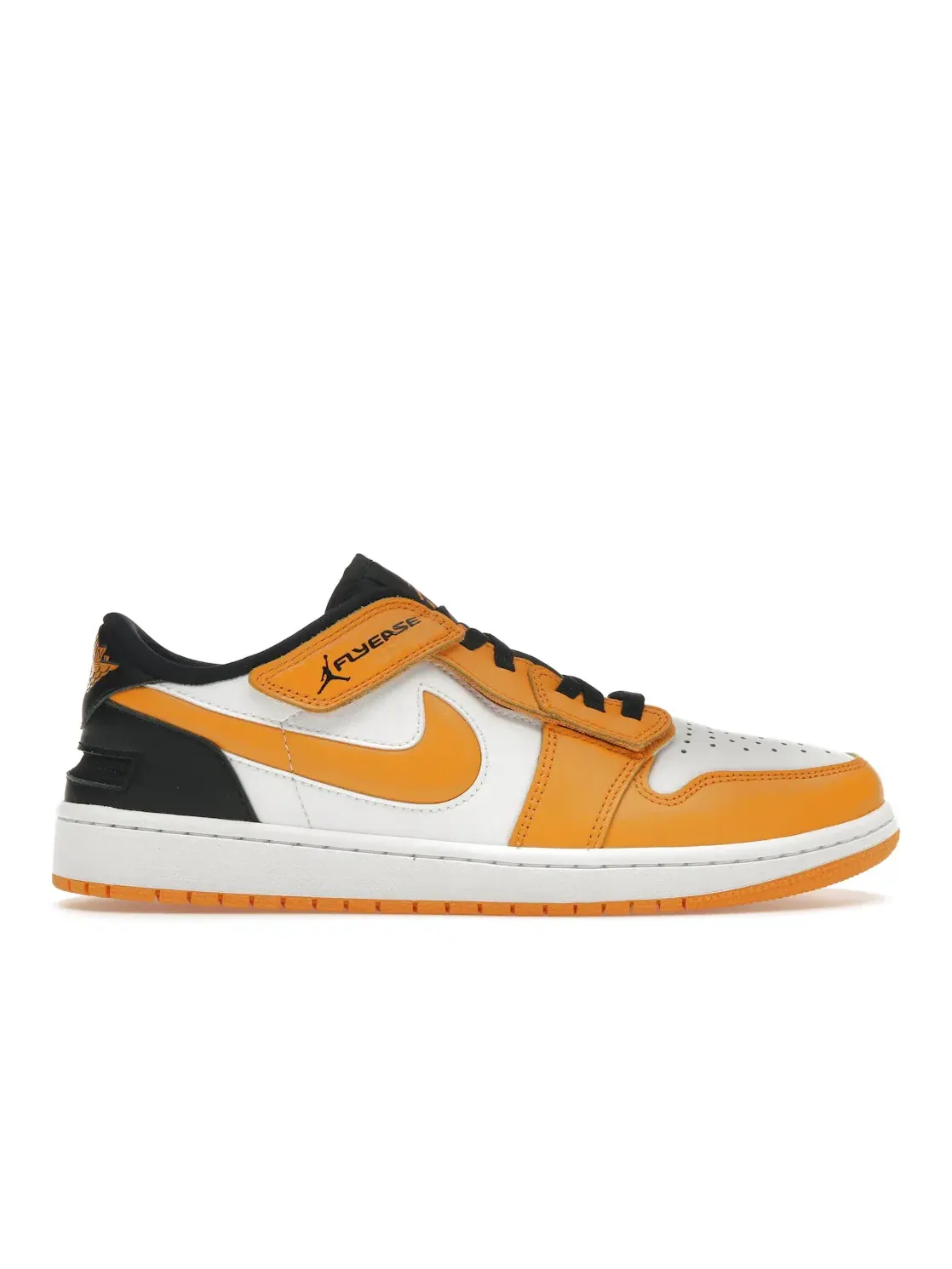 Мужские кроссовки с длинным шнурком Jordan 1 Low FlyEase Jordan — изображение 1 из 4, белый/черный-золотистый