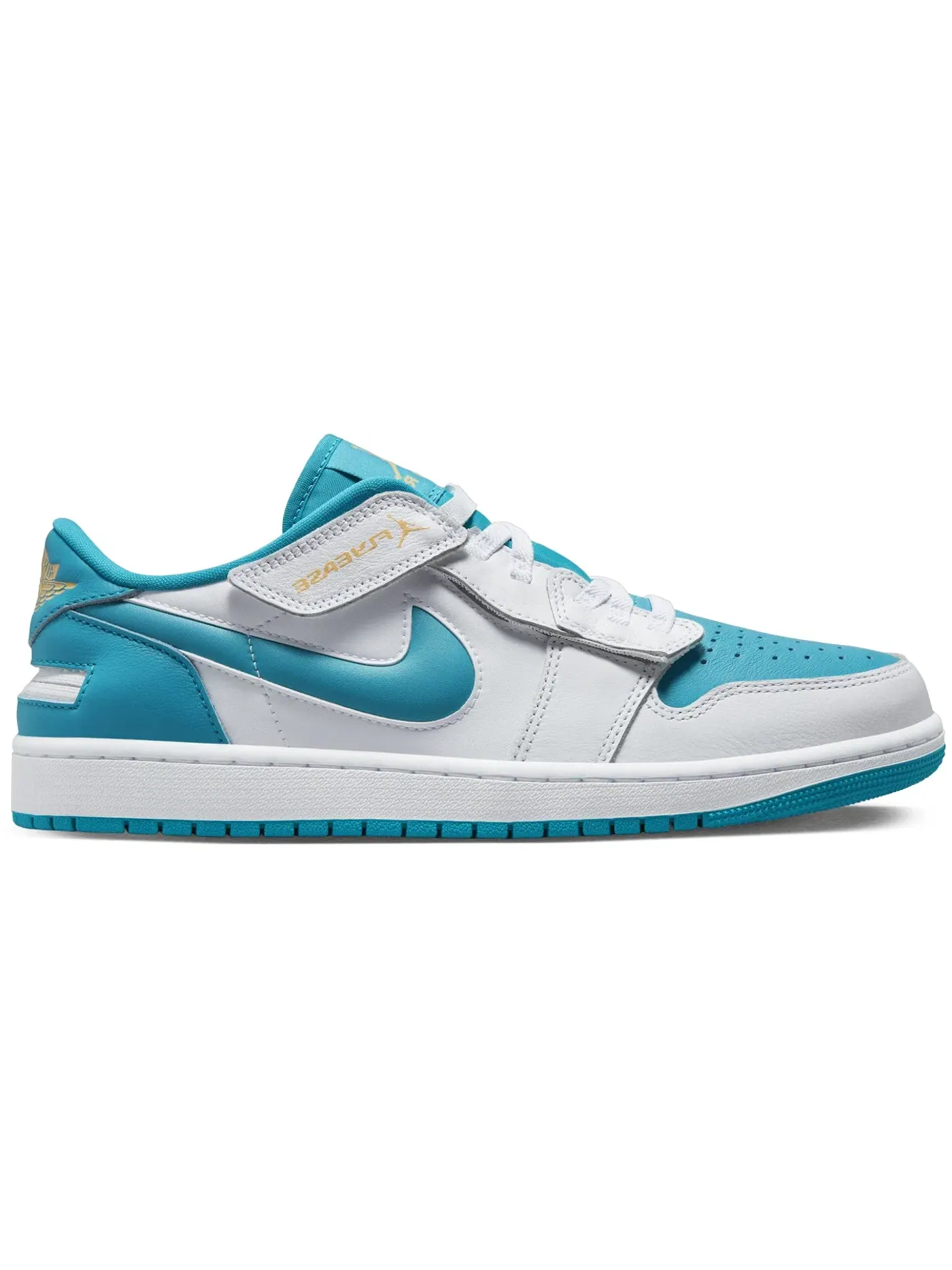 Мужские кроссовки Lifestyle Jordan 1 Low FlyEase Jordan — изображение 1 из 1, белый//золотистый
