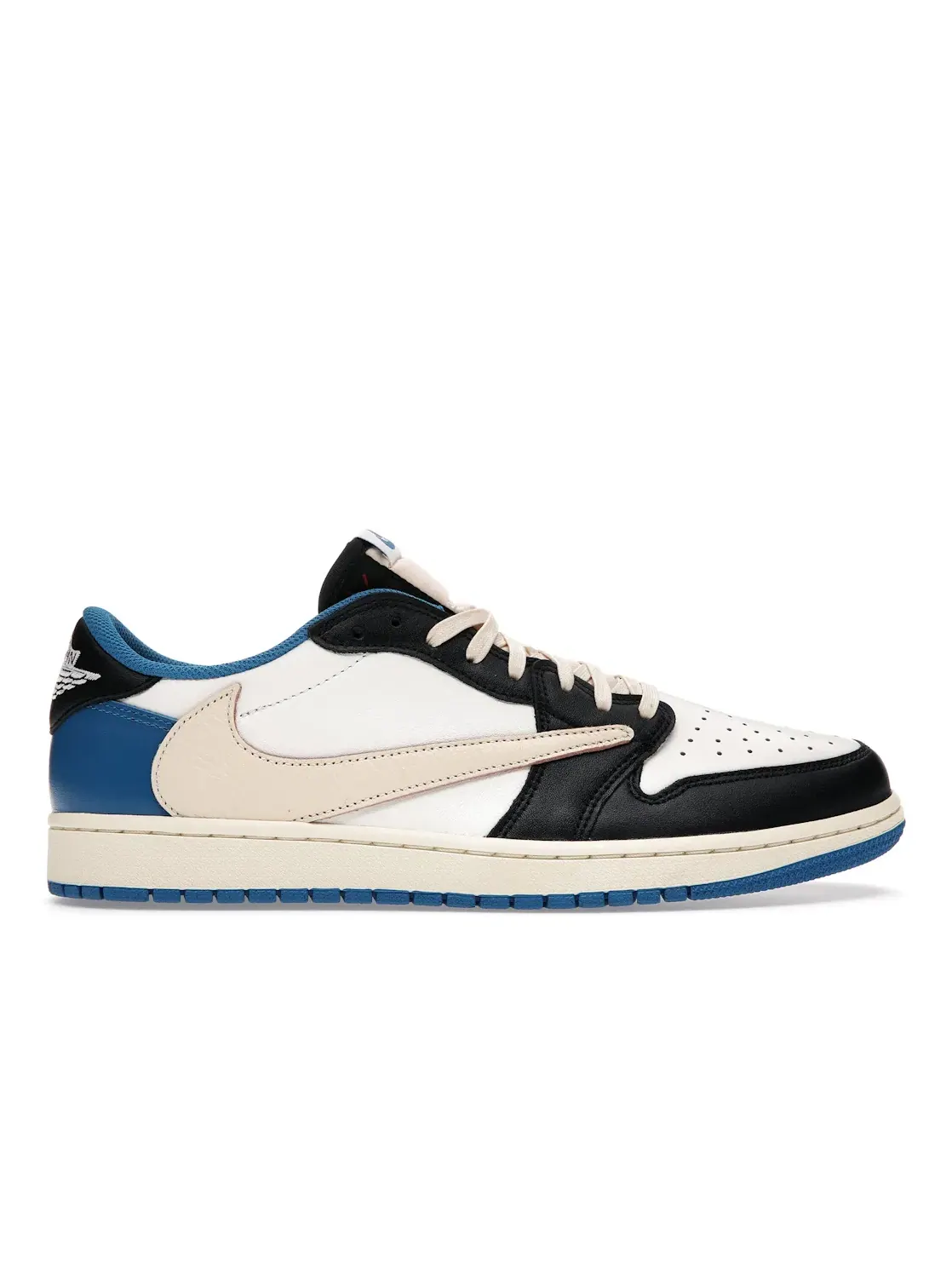 Мужские кроссовки с принтом Jordan 1 Retro Low OG SP Fragment x Travis Scott Jordan — изображение 1 из 4, белый/черный