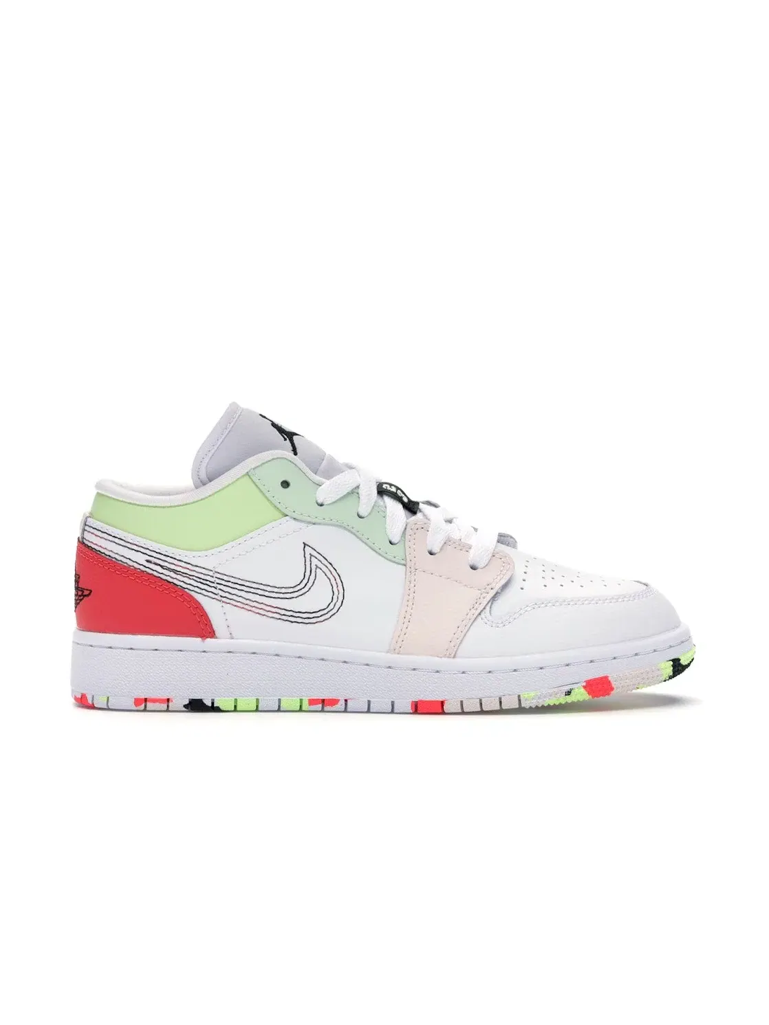 Детские кроссовки Lifestyle с длинным рукавом Jordan 1 Low Jordan — изображение 1 из 4, белый/--черный